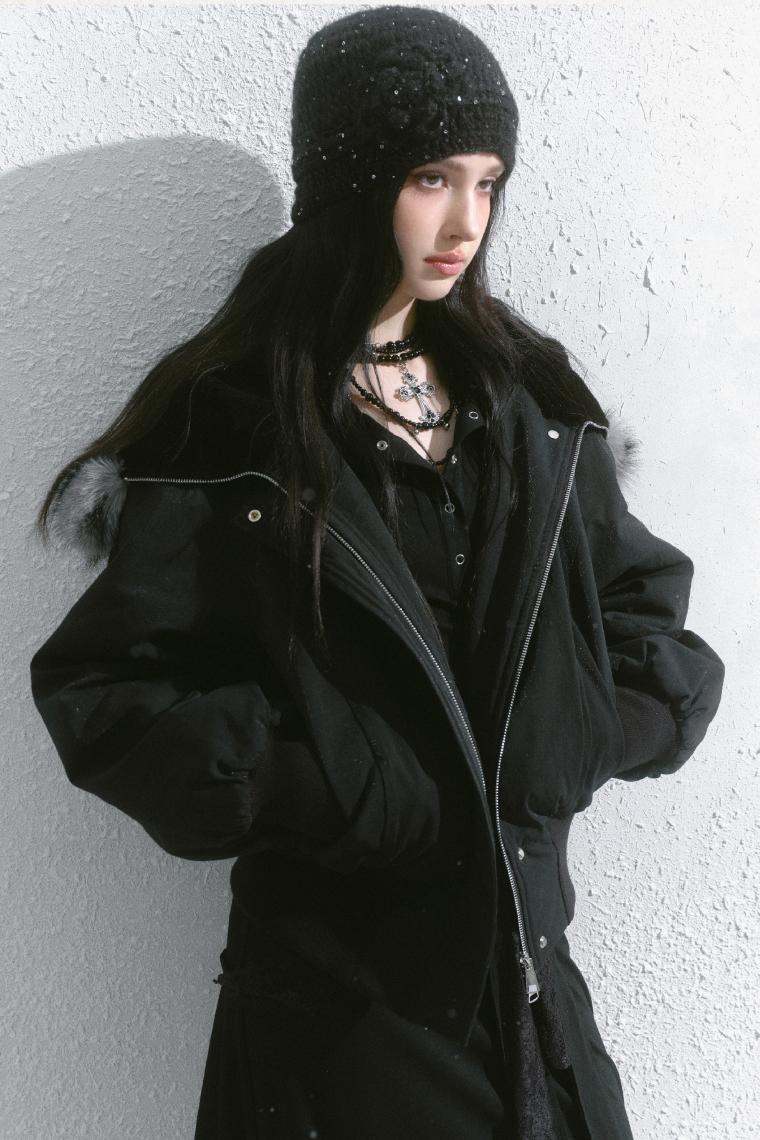 Lapel A-Line Dress & Shawl Set-Up