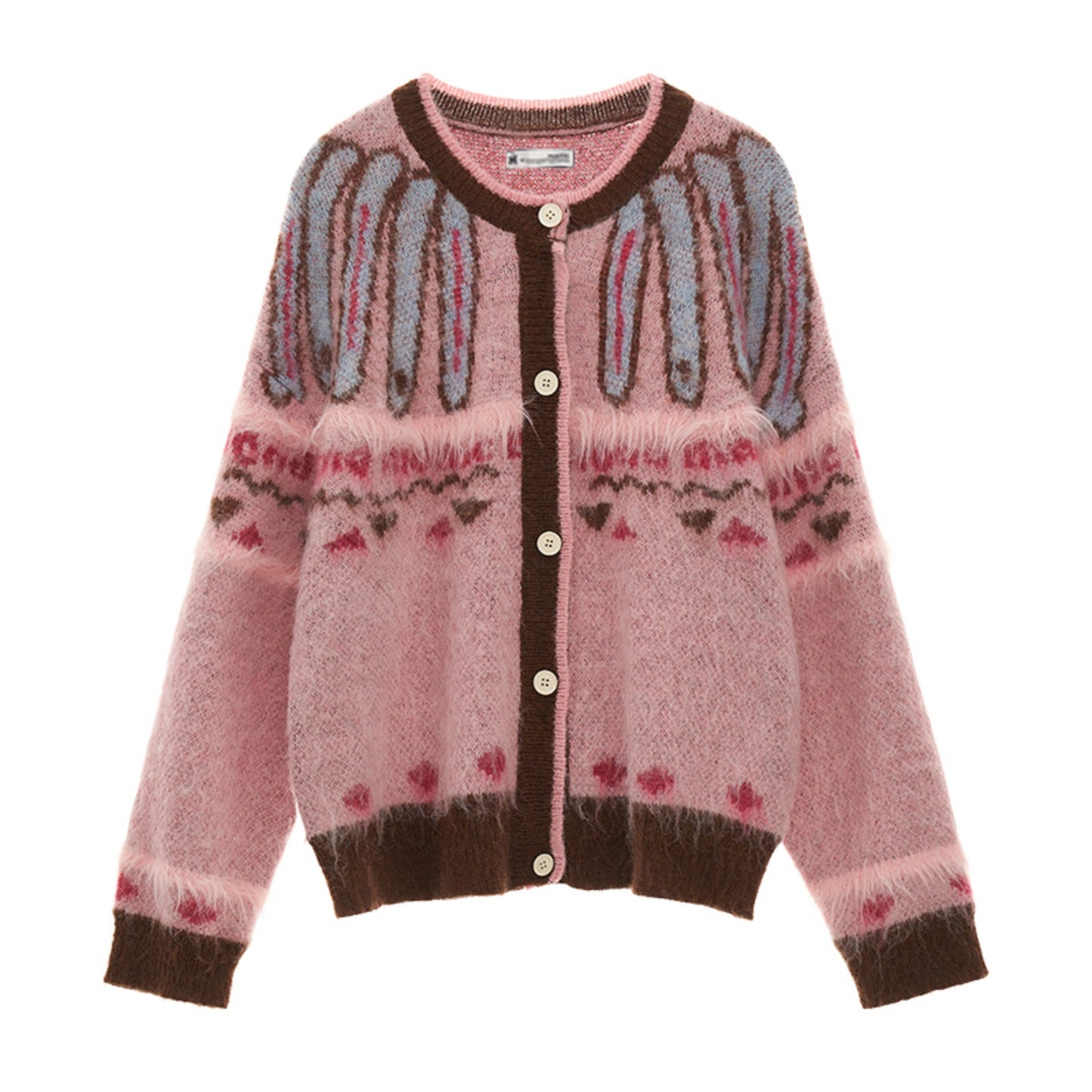 Cardigan en tricot doux rétro