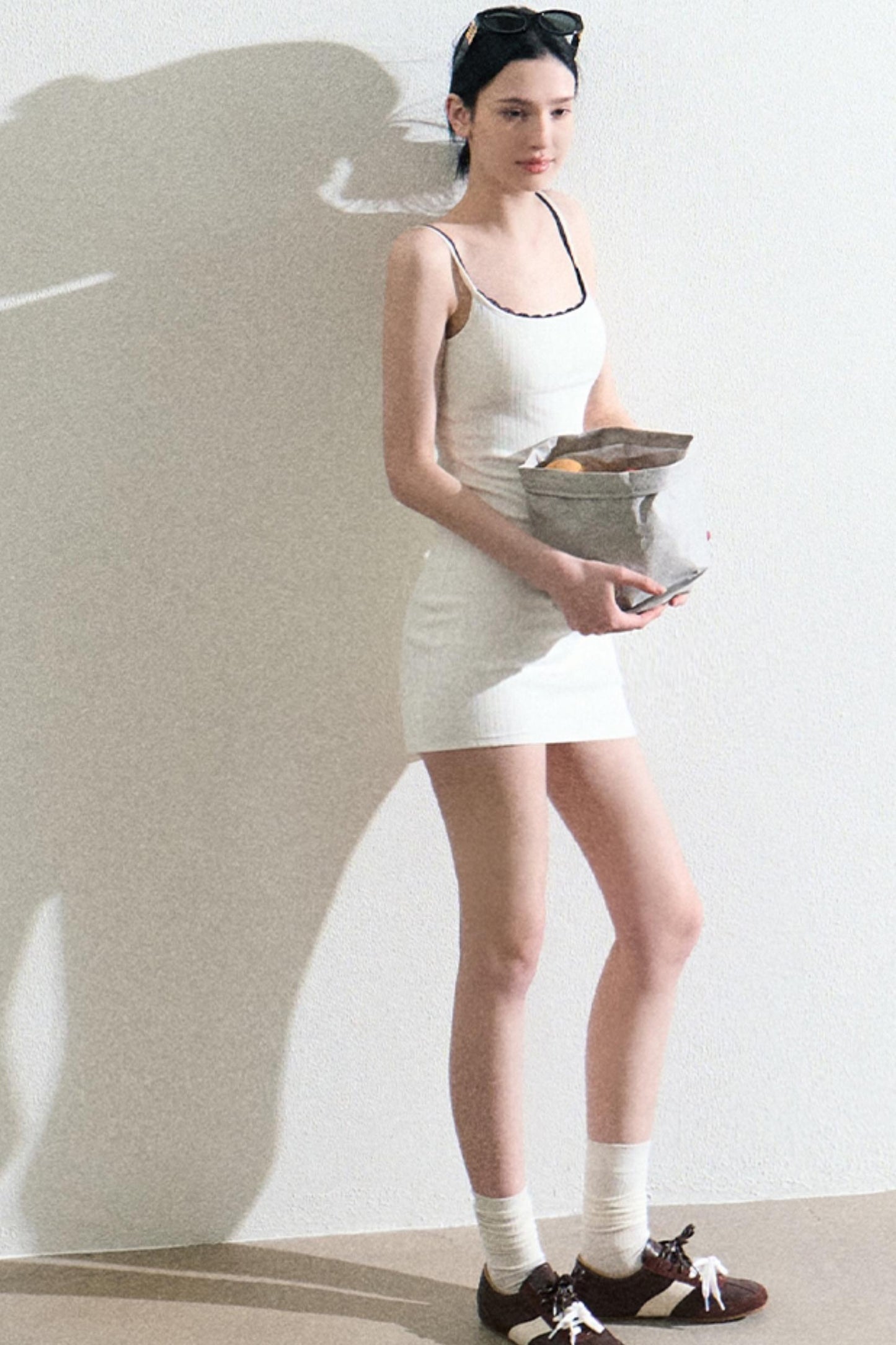 슬림 레이스 슬립 드레스