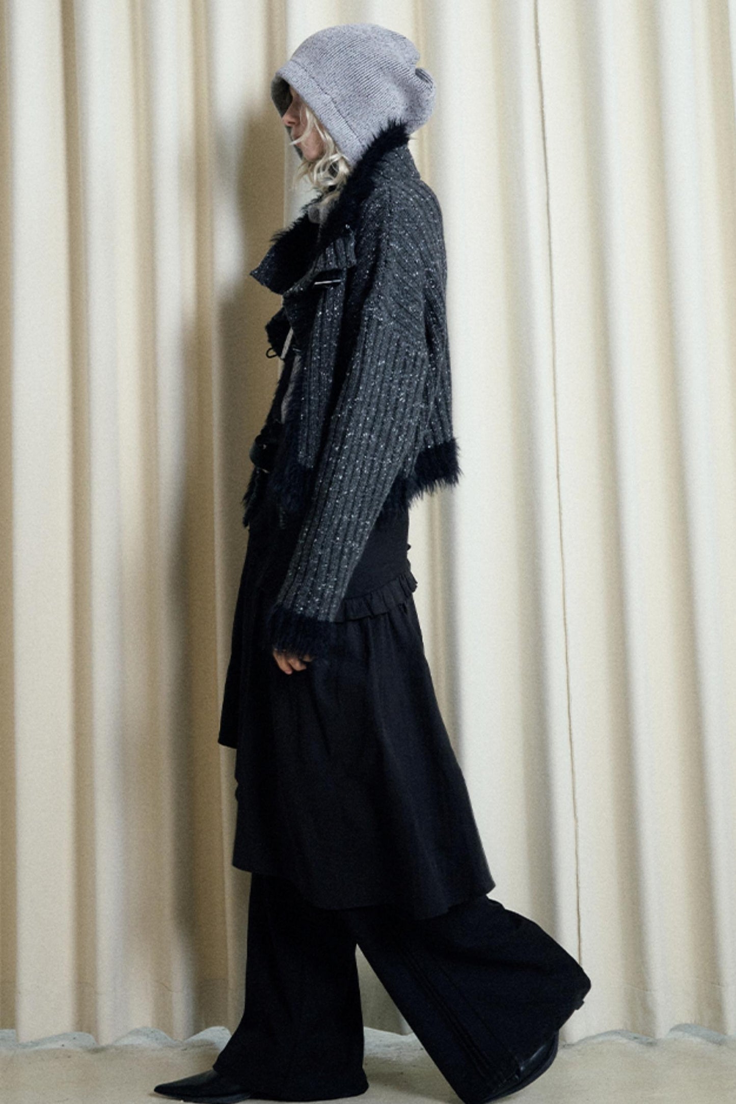 Versatile Knit Ear Protector Bib Hat