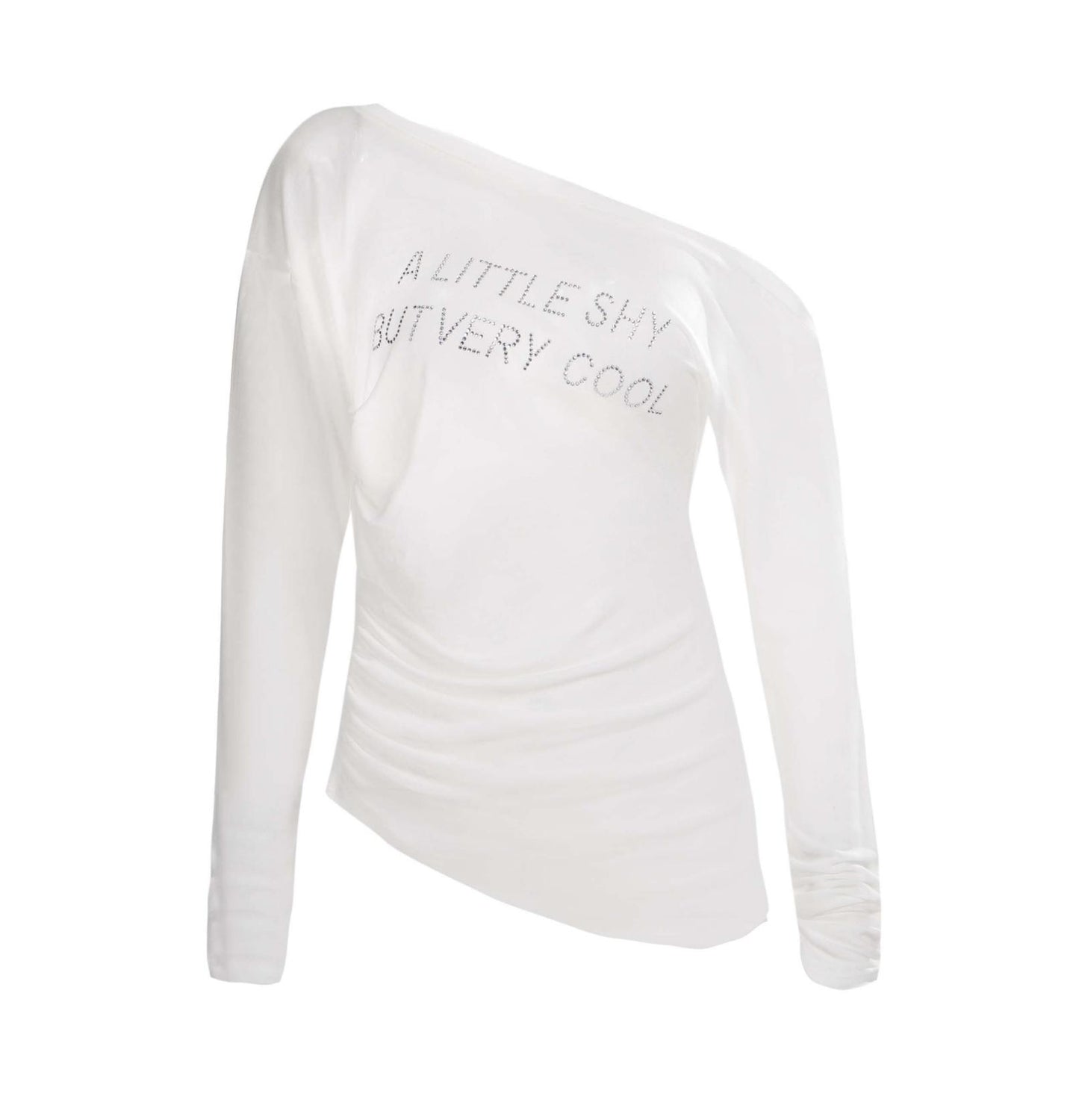 Slim Fit Black Off-Shoulder Blouse