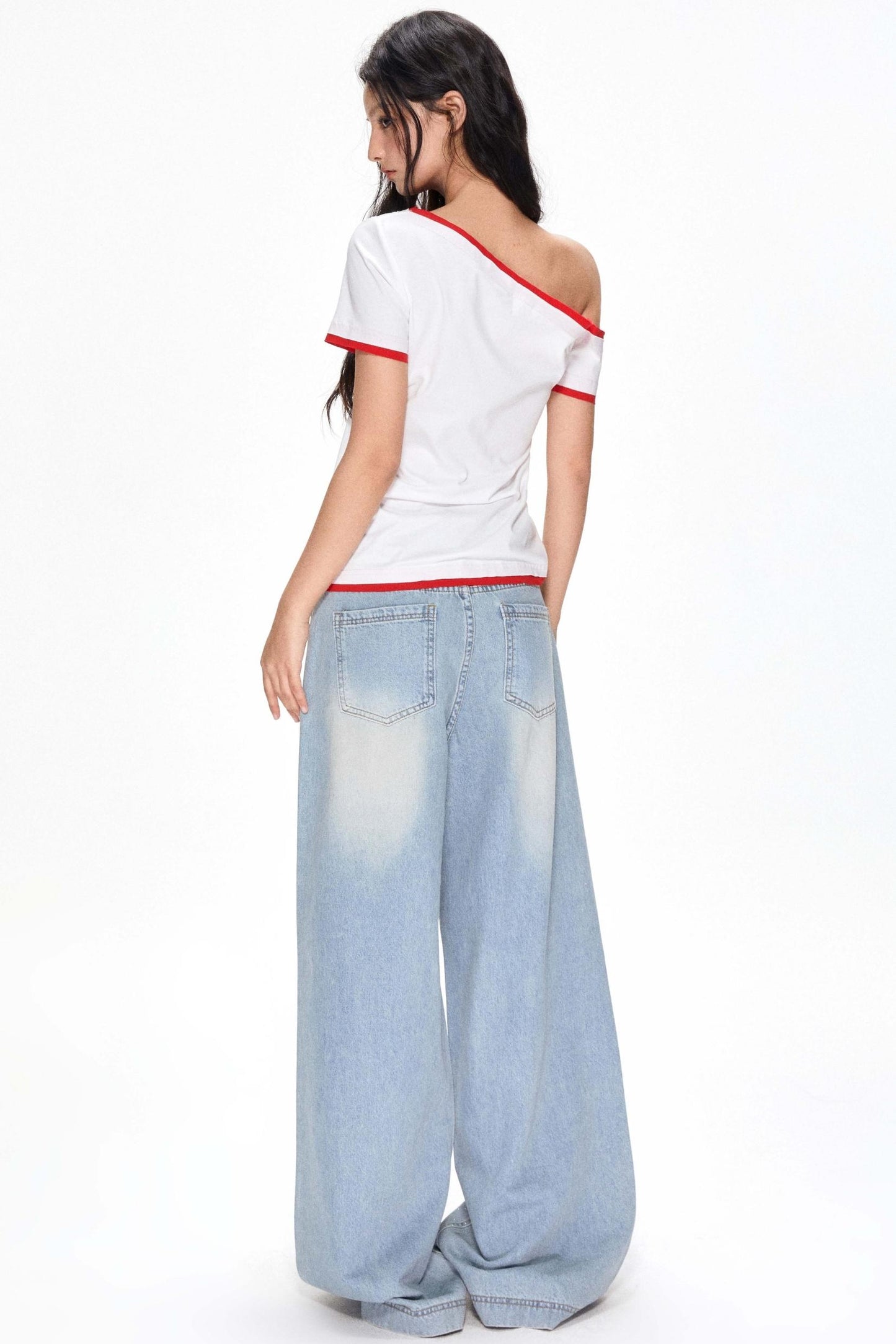 Vintage Light Blue Wide-Leg Jeans