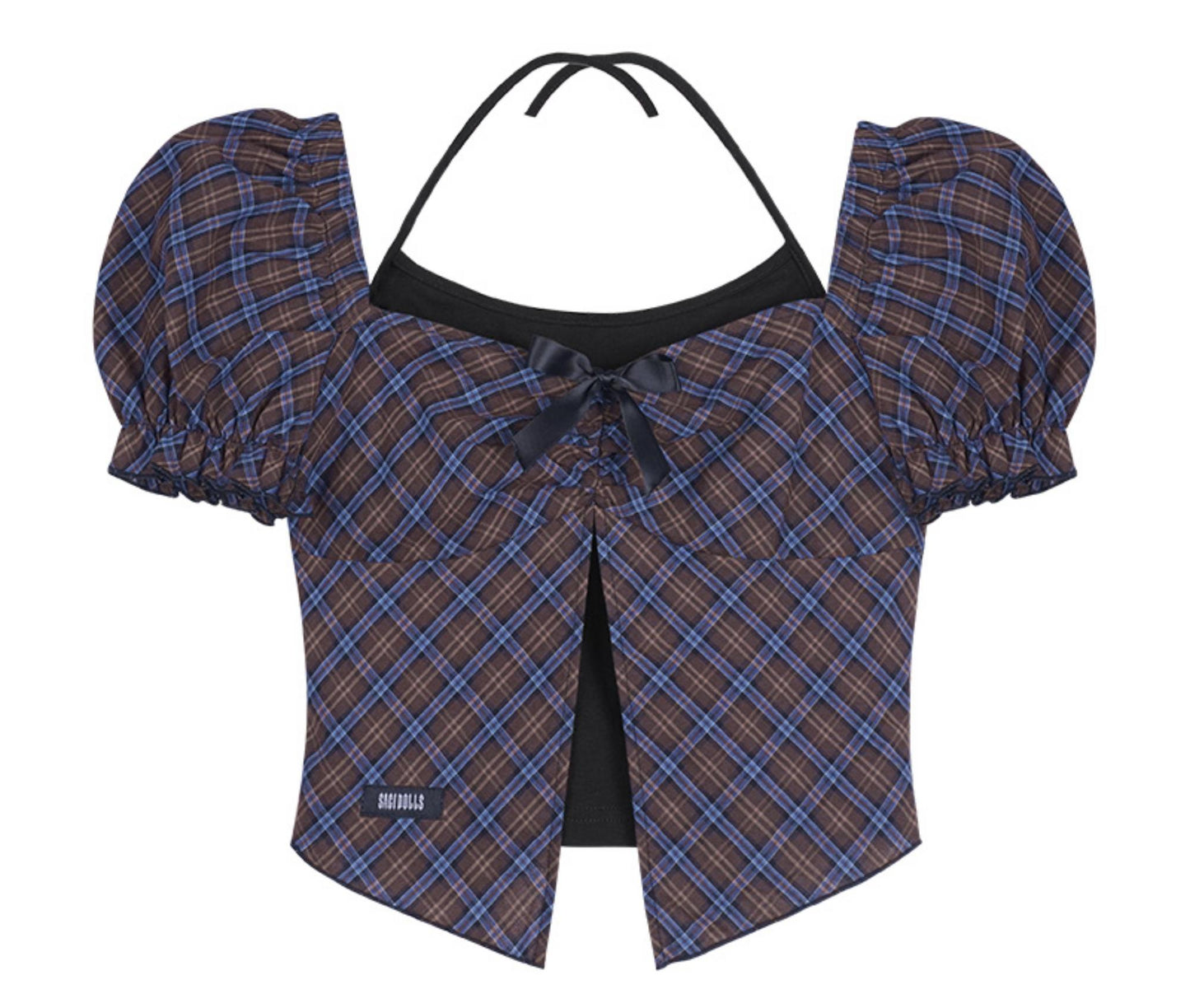 Berry Bubble Sleeve Shirt