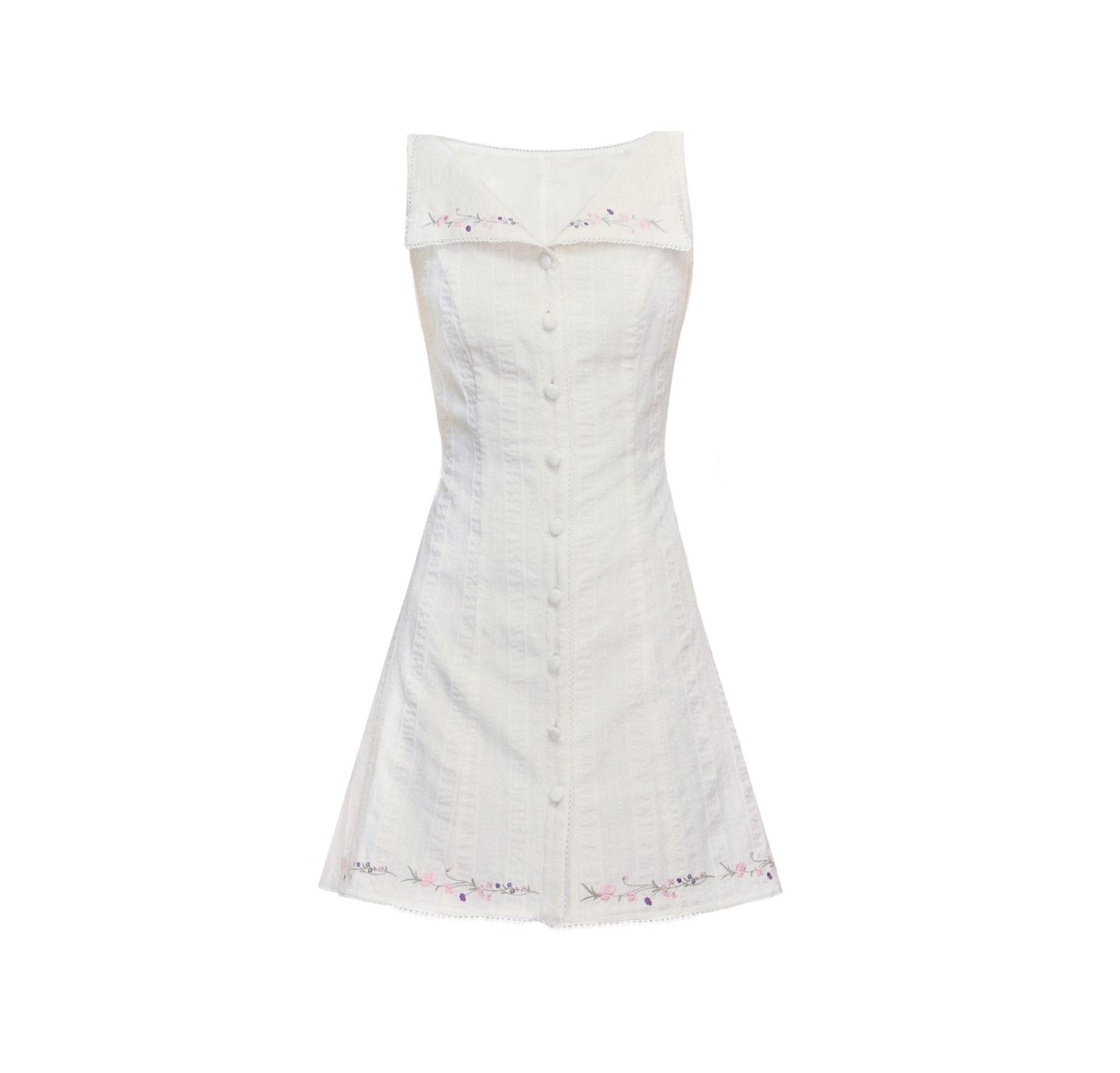 Wind French Cotton Texture Short Dress