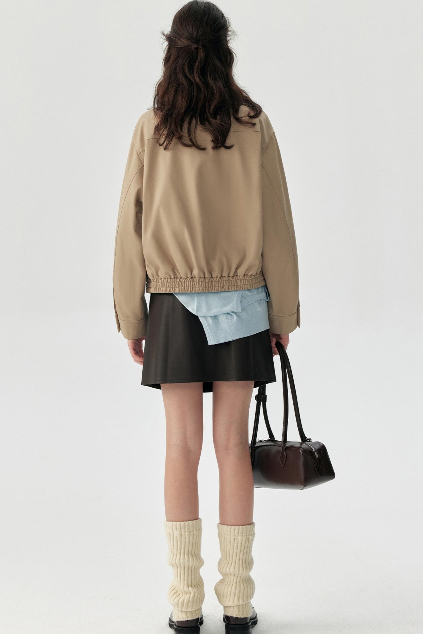 Petite Leather Short Jacket