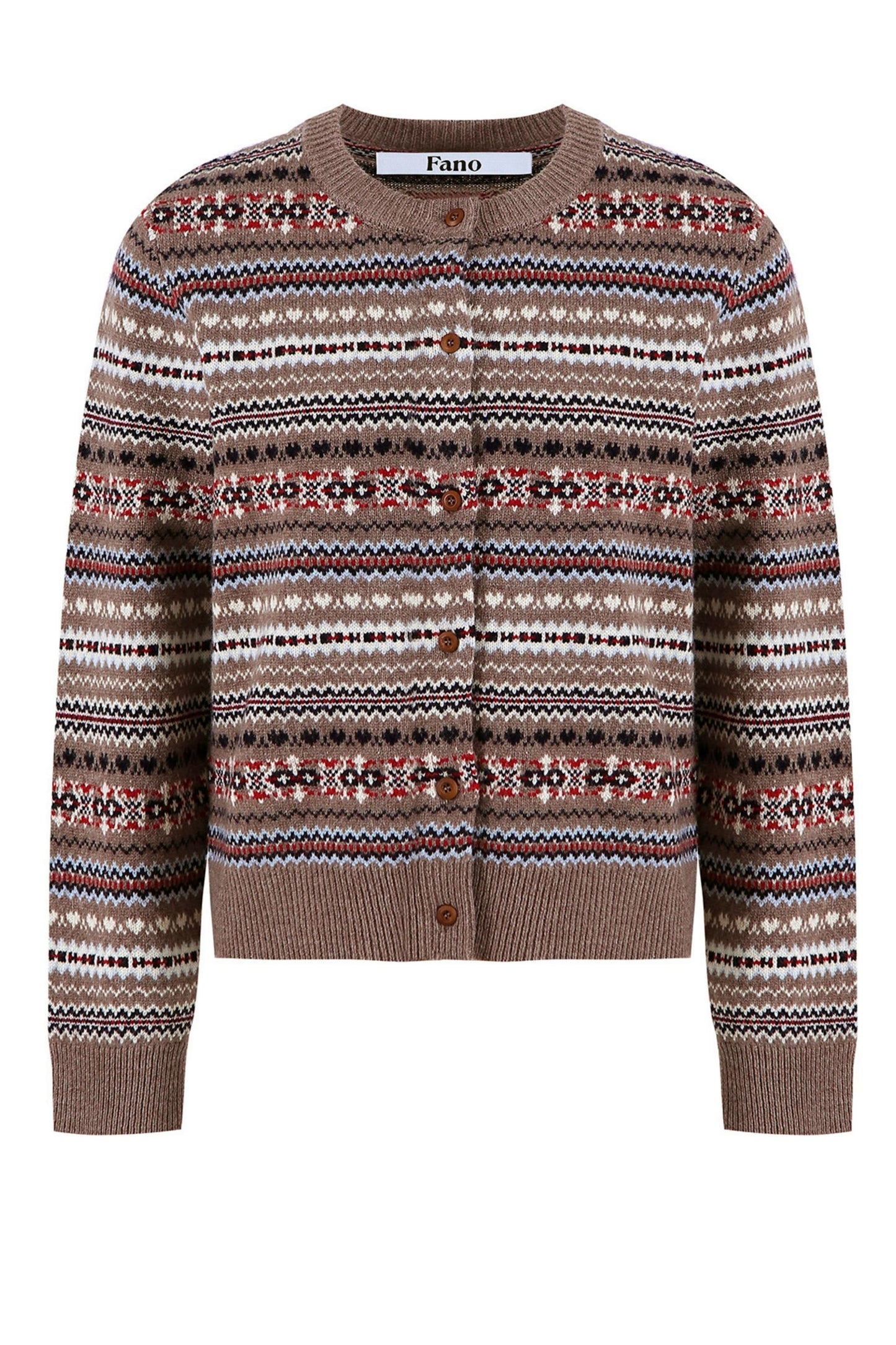 Light Retro Wool Fair Isle Cardigan