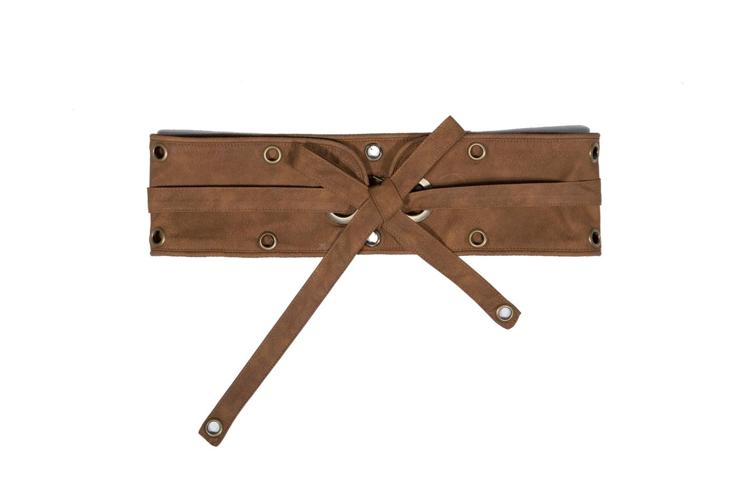 Earthy Orange Belt With Retro Lace Shirt Set-Up