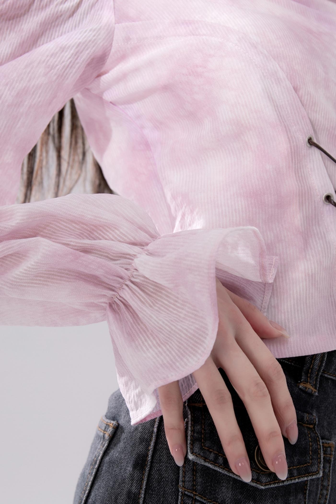 Peach One-Shoulder Top