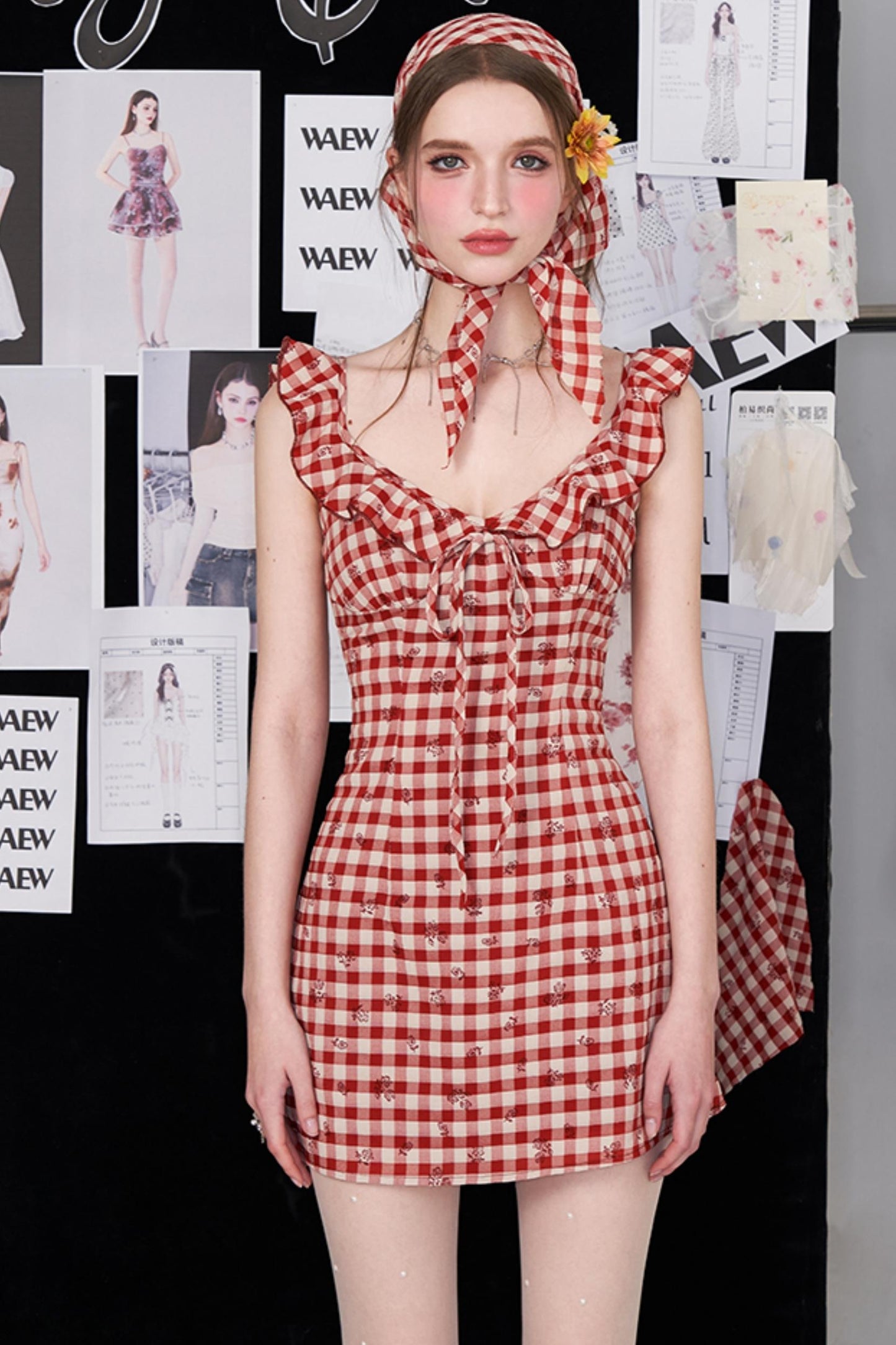 Vintage Rose Halter Dress