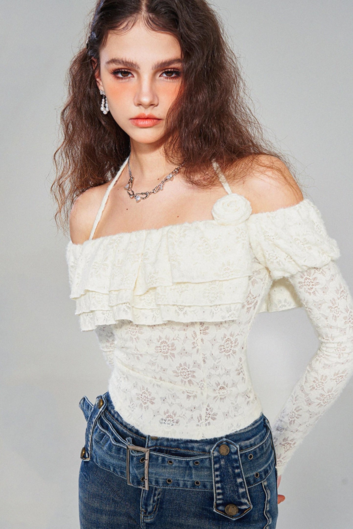 Ruffled Lace Top