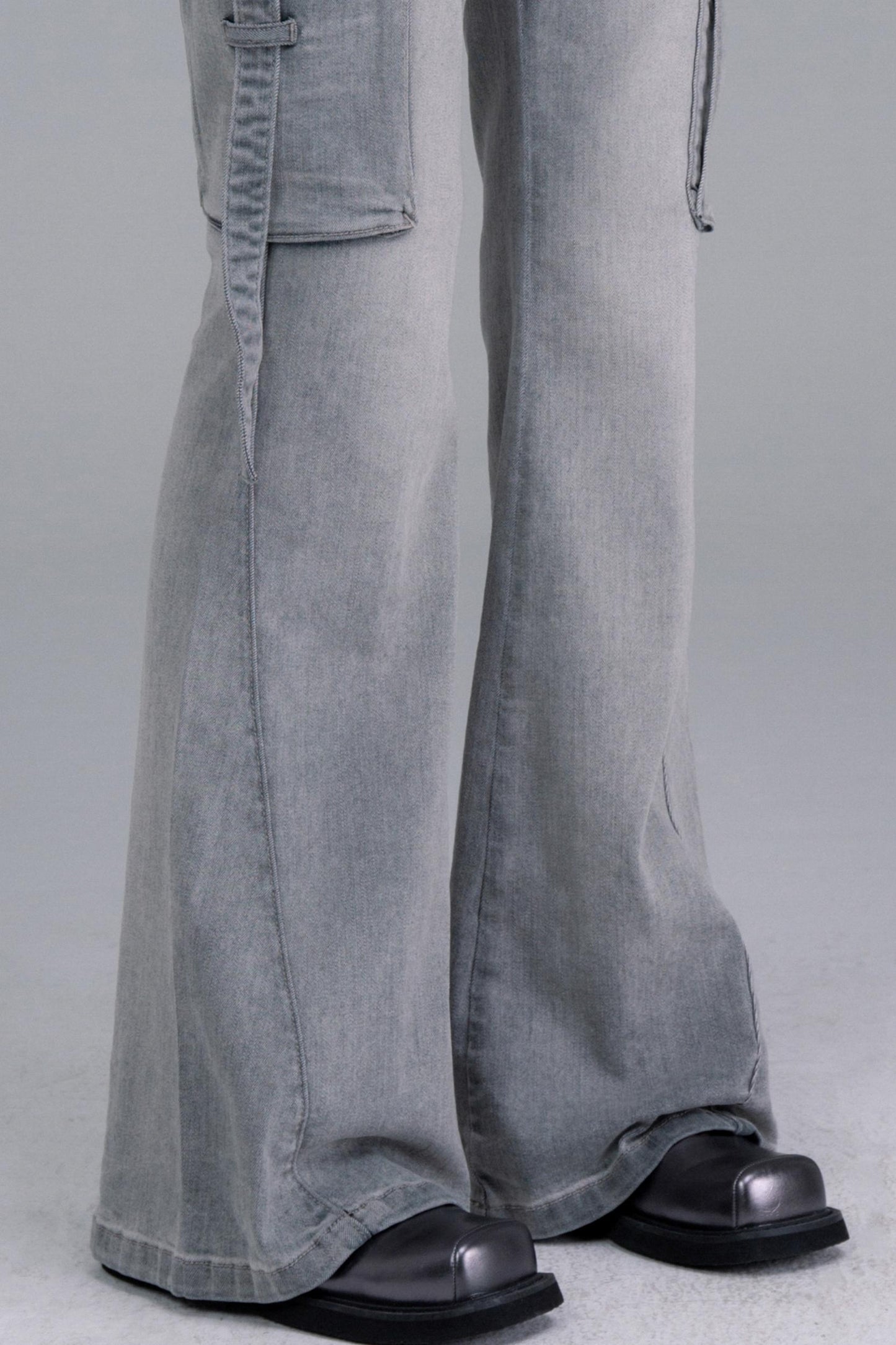 Flared Denim Pants
