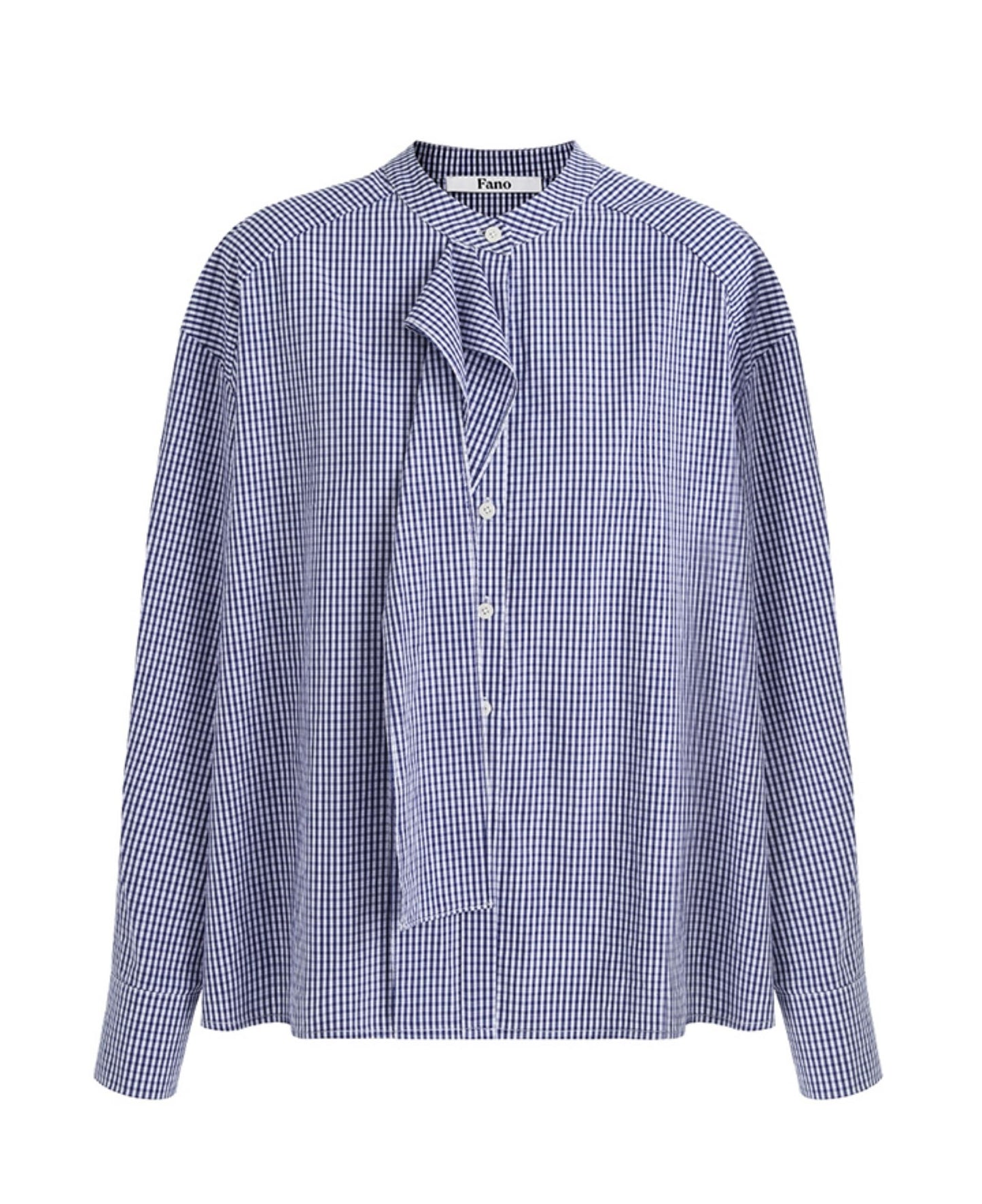 Blue Checkered Blouse