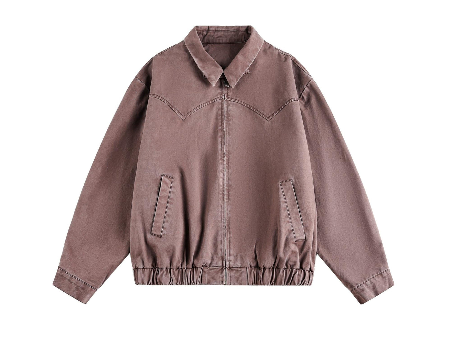 Vintage Zippered Basic Fall Jacket