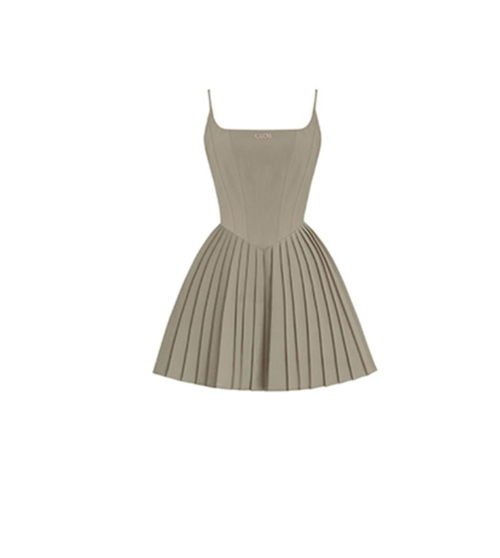 Girly Pleated A-Line Dress