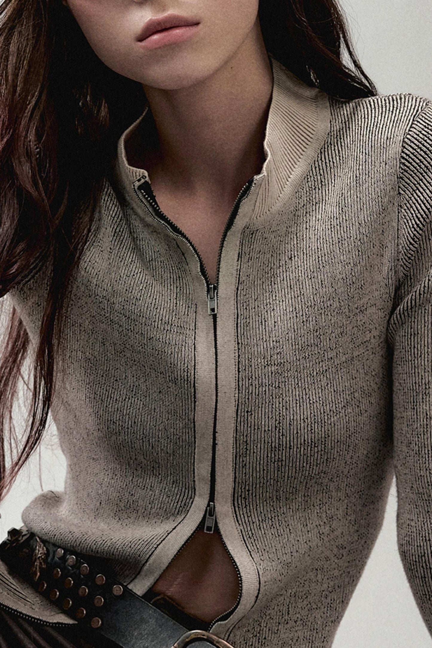 Spliced Knitted Cardigan