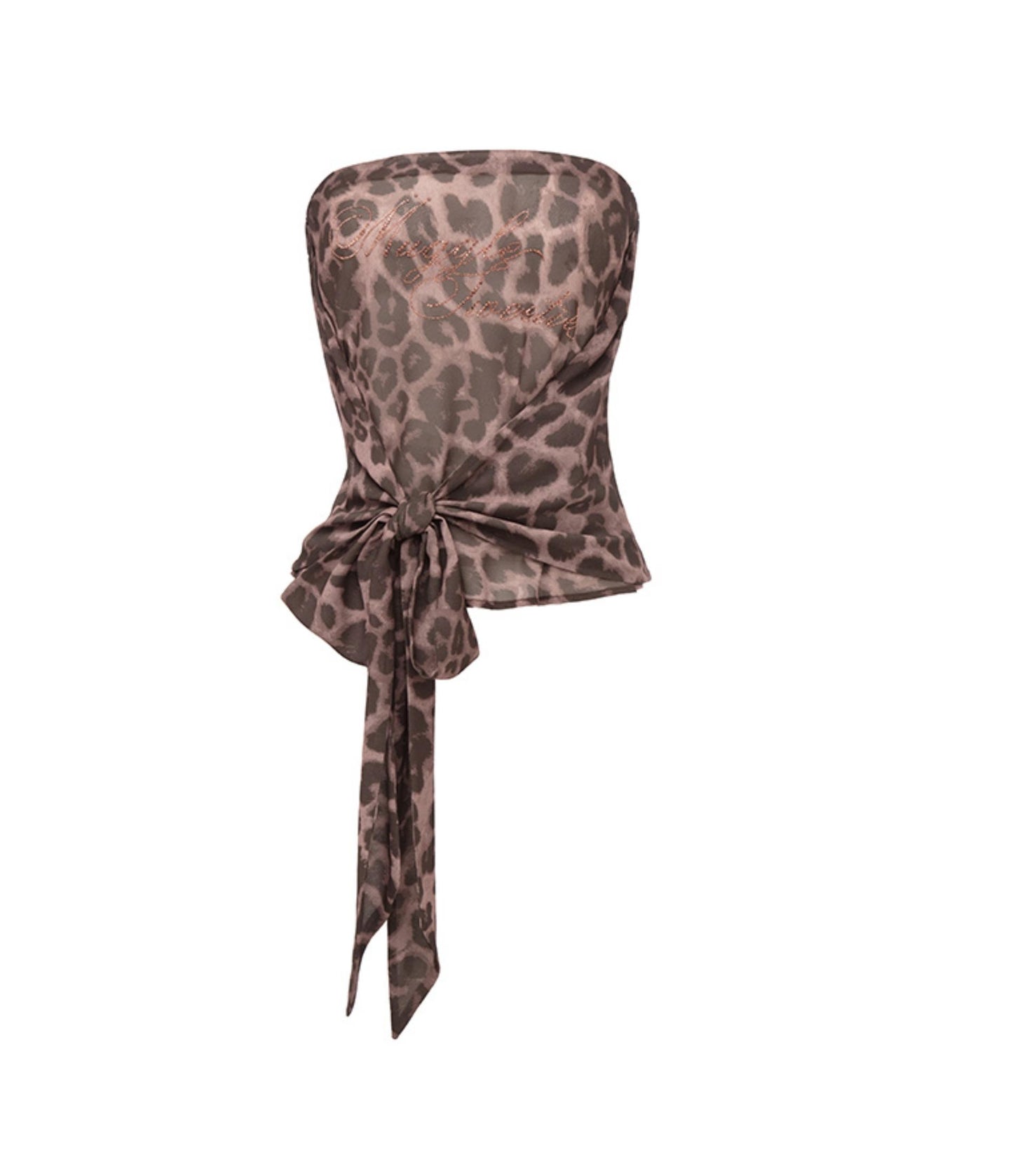 Leopard Print Bandeau Top