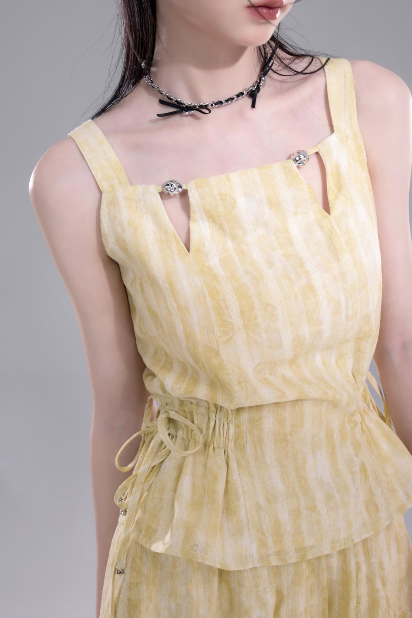 Tasseled Drape Dress Set