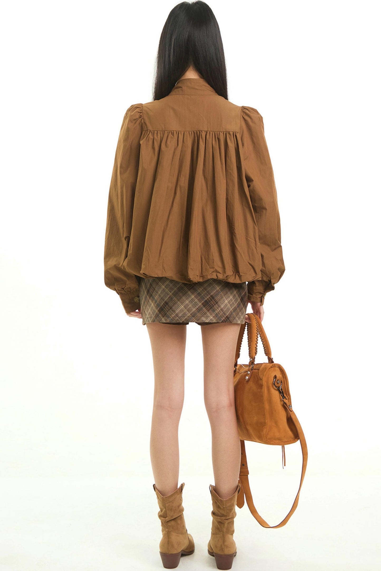 Retro Lantern Sleeve Blouse