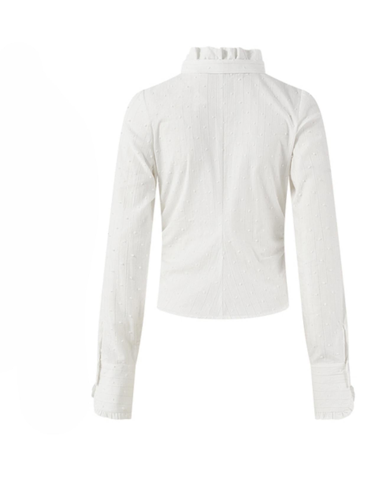 Autumn Texture Bow Strap Shirt