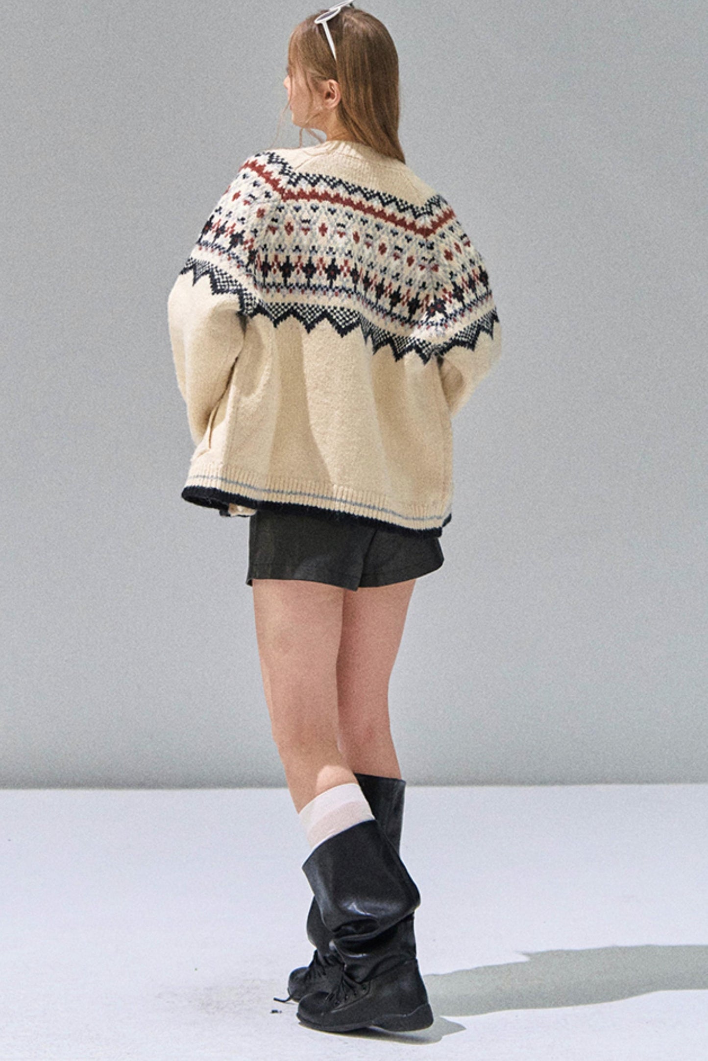 Luxury Fair Isle Sweater Jacket