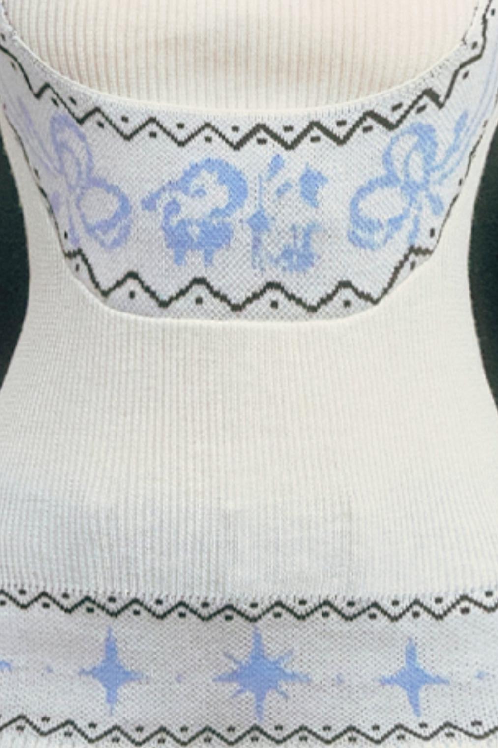 Fair Isle Jacquard Knit Sweater