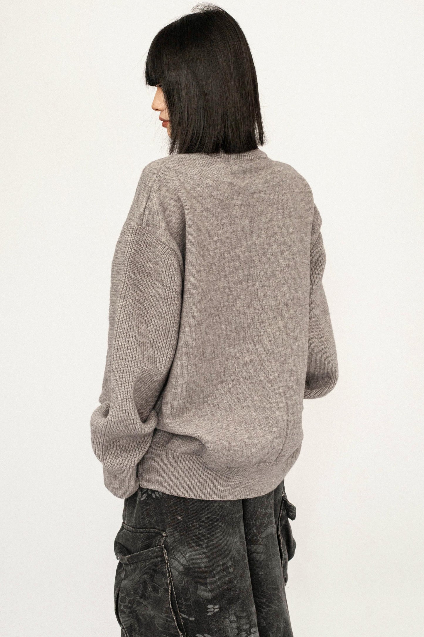 Retro Black Knitted Cardigan