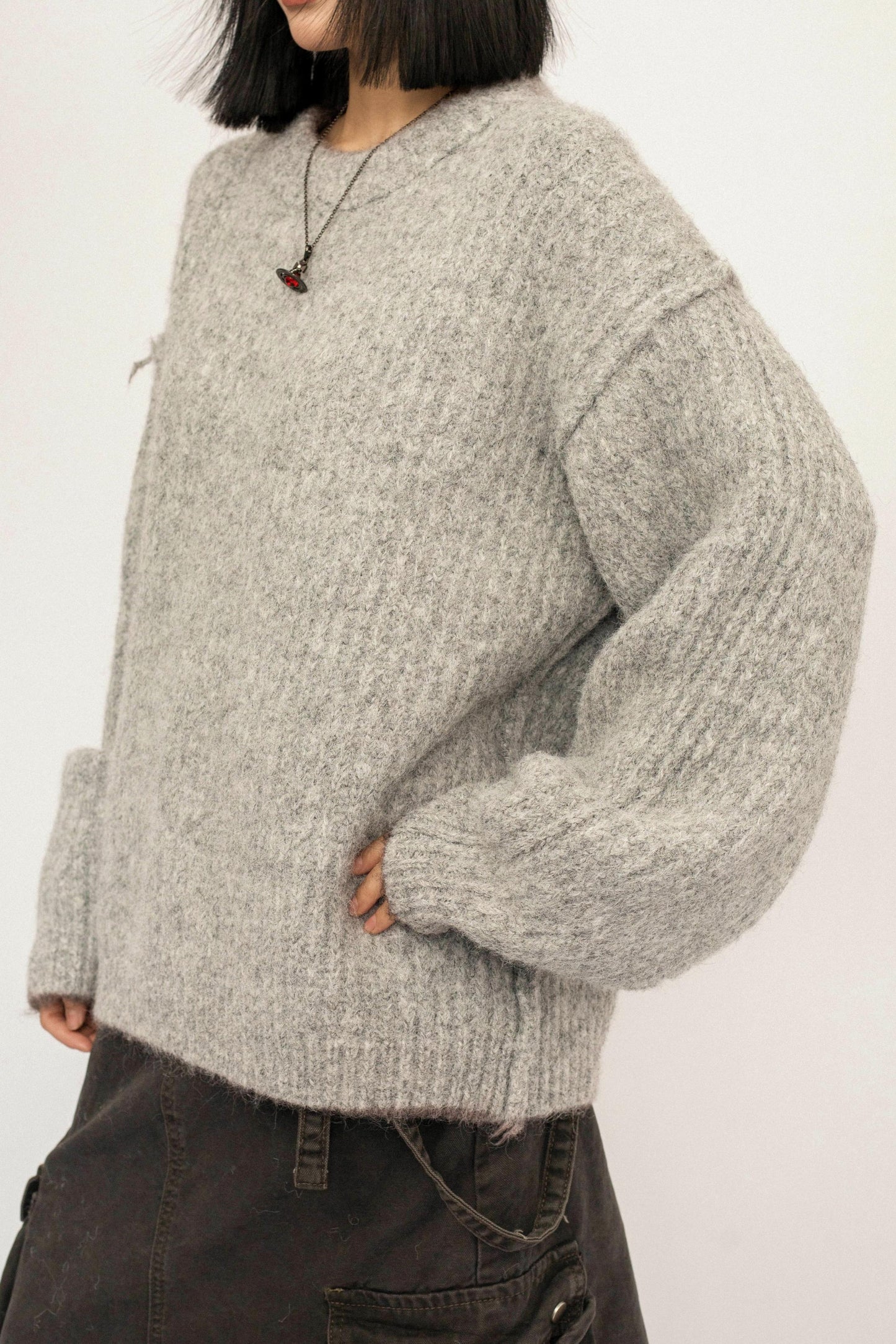 Retro Knit Pullover Sweater