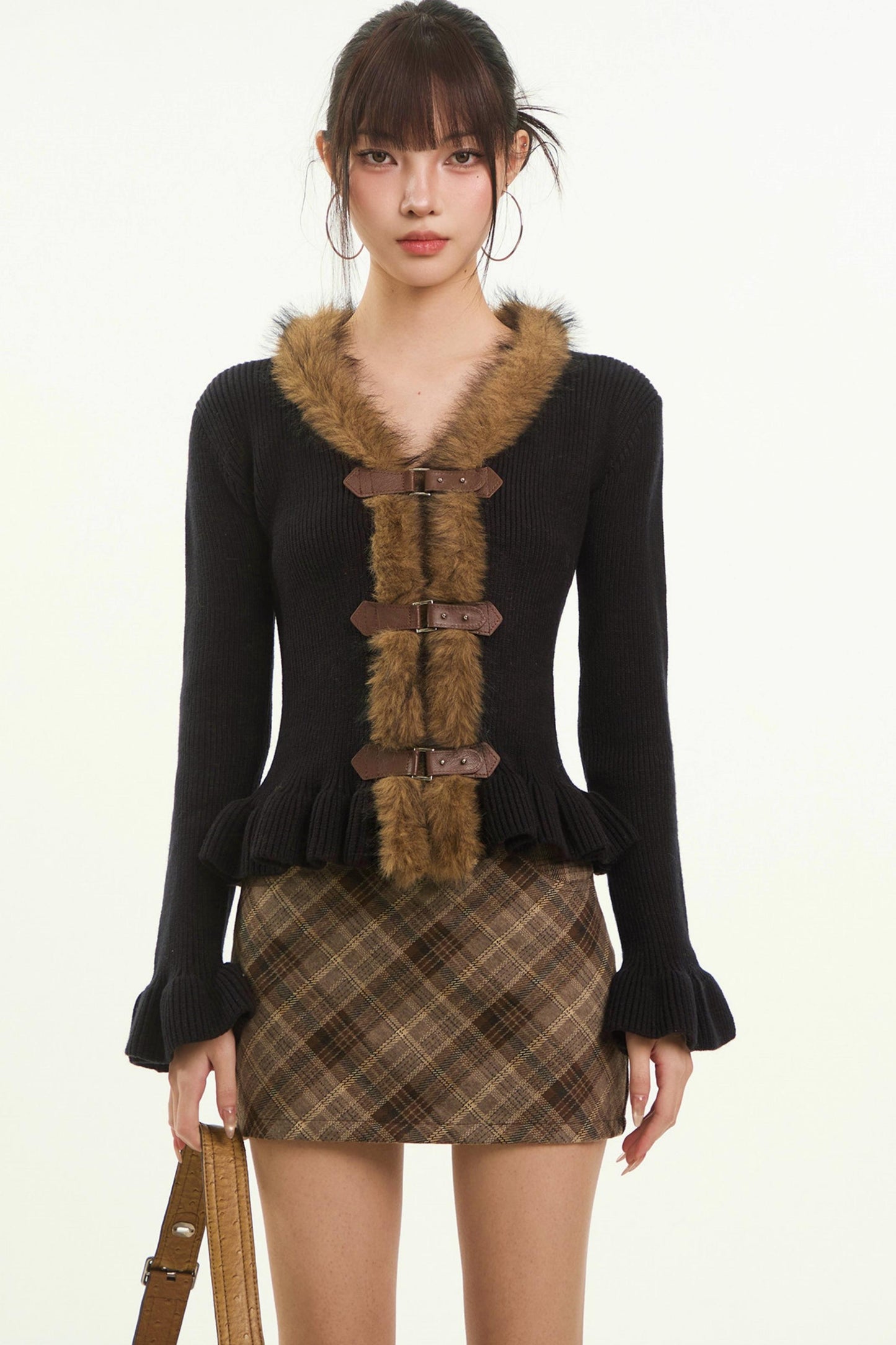 Slimming High-Waisted A-Line Short Skirt