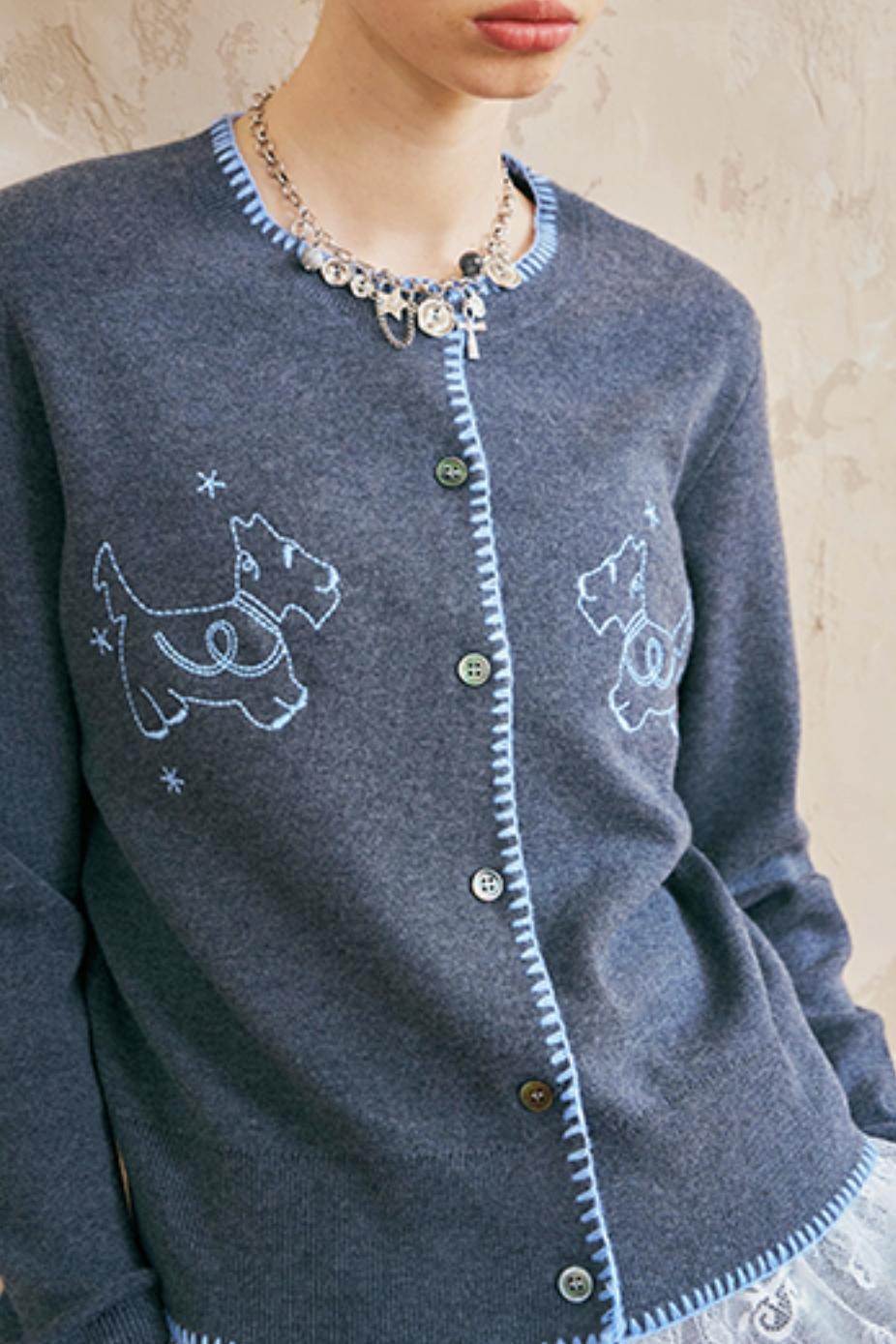 Shell-Motiv warmer Cardigan