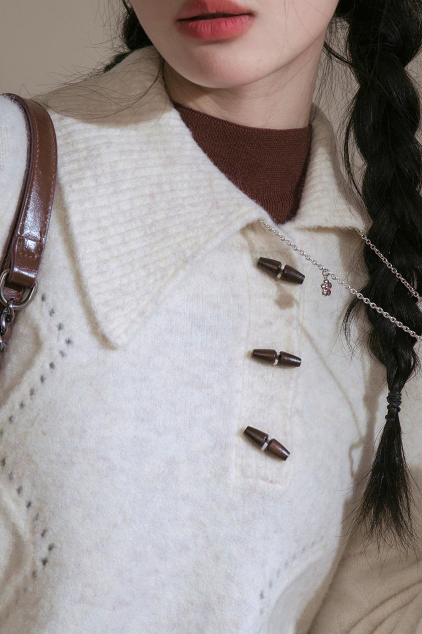 Cream Asymmetrical Sweater