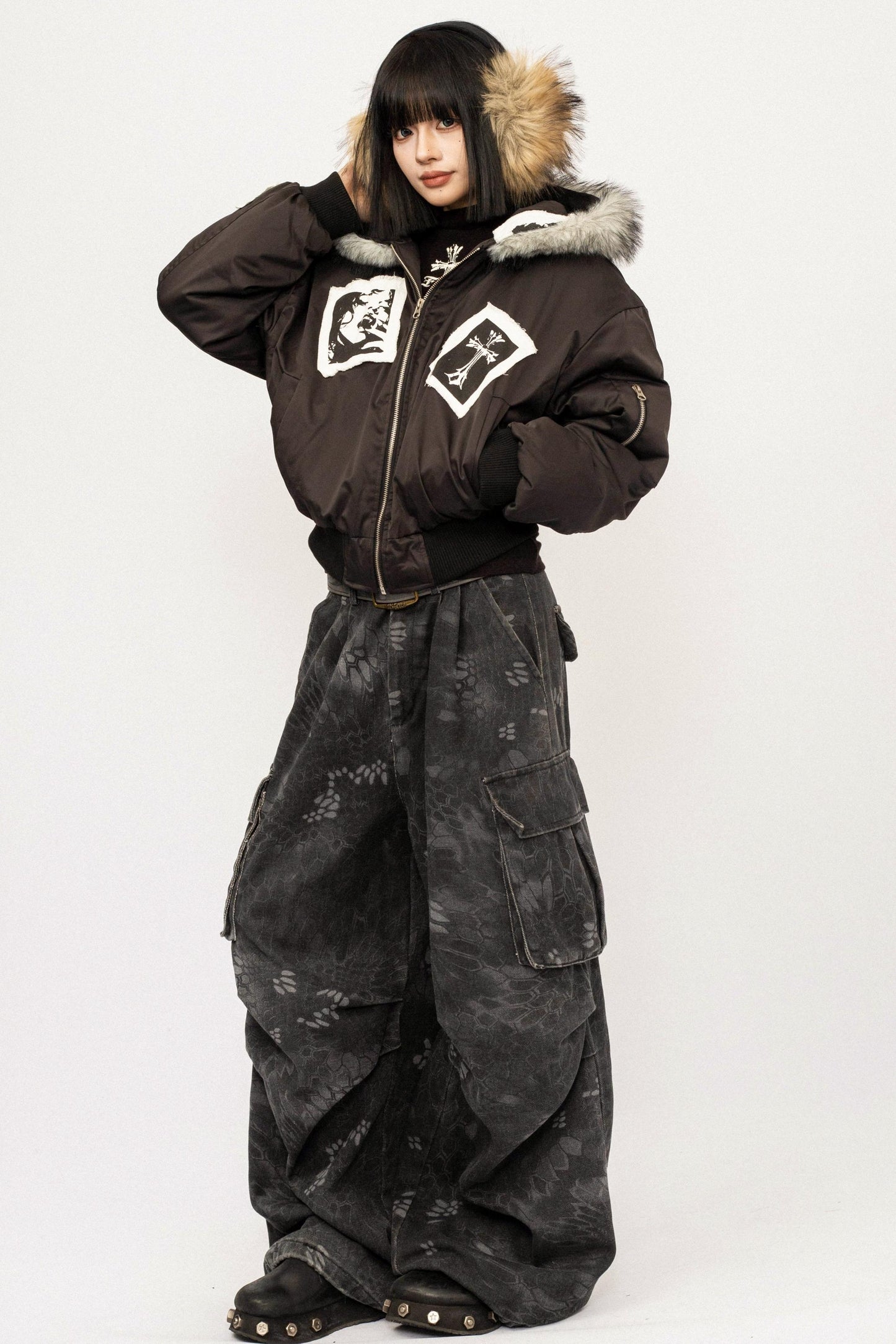 Gothic Style Warm Hooded Jacket