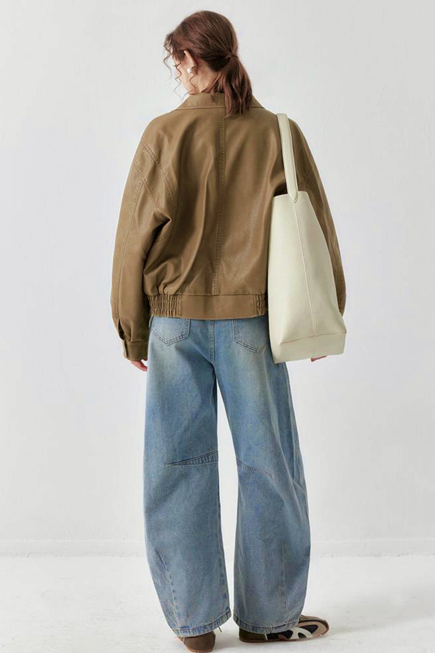 Classic Leather-Style Biker Jacket