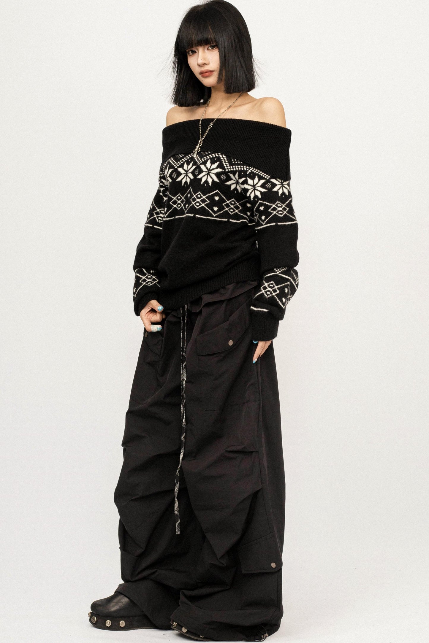 Retro Black Lace Pants