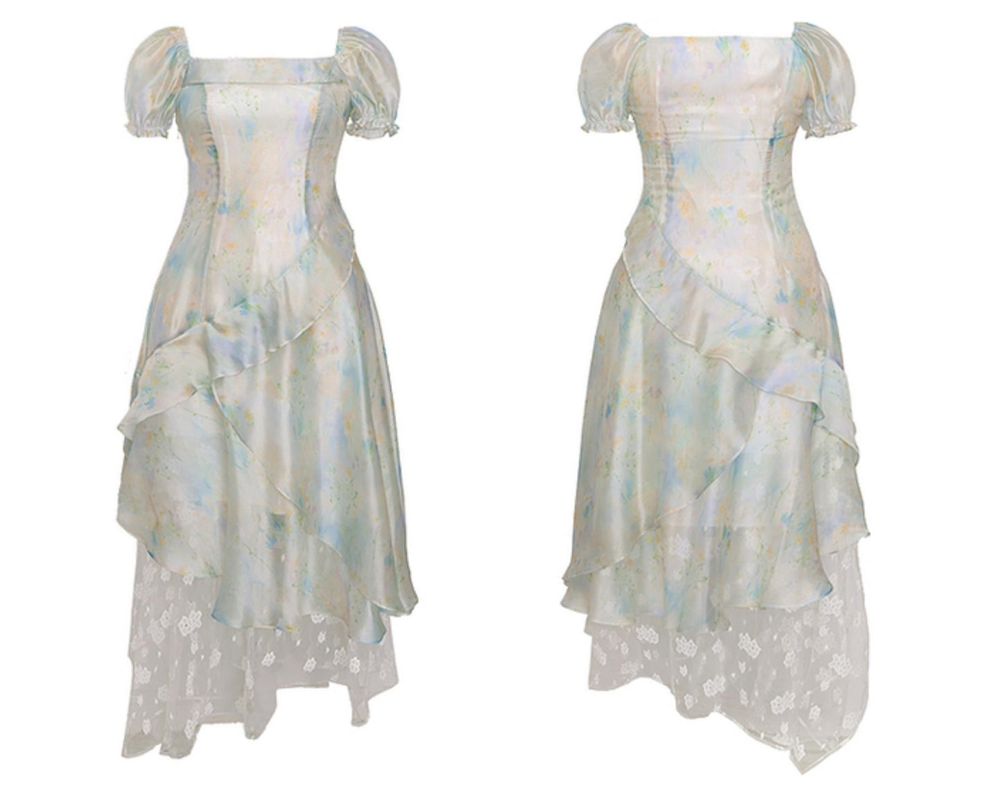 Petite Fit French Long Skirt Dress