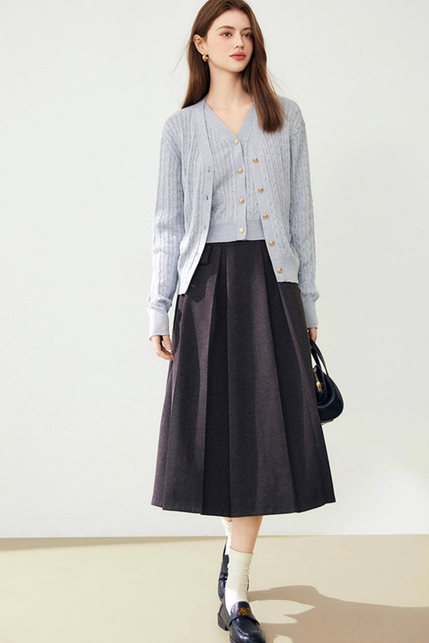 Chic French Knit Cardigan Set