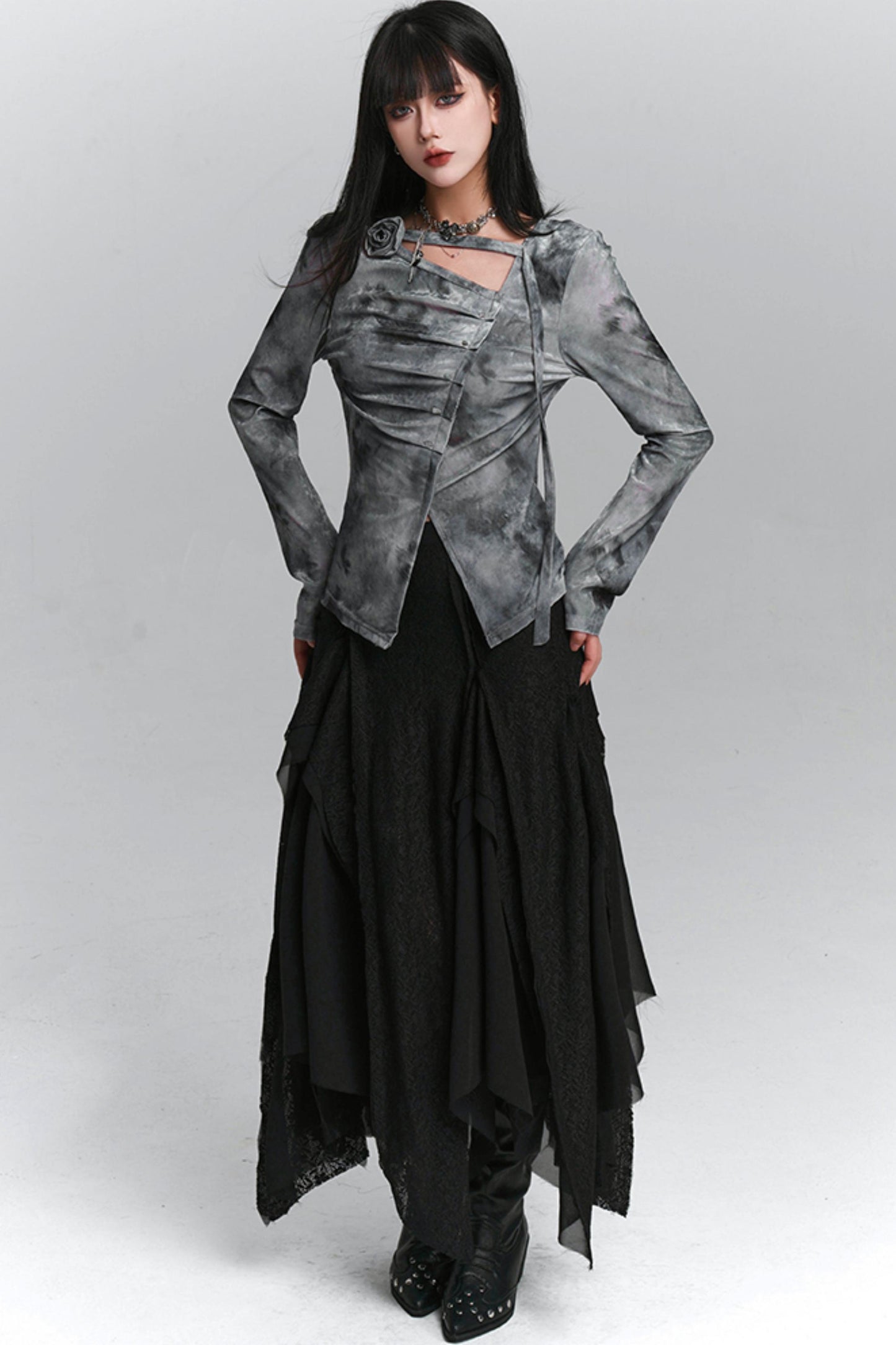 Refined Korean Style Long Sleeve Top