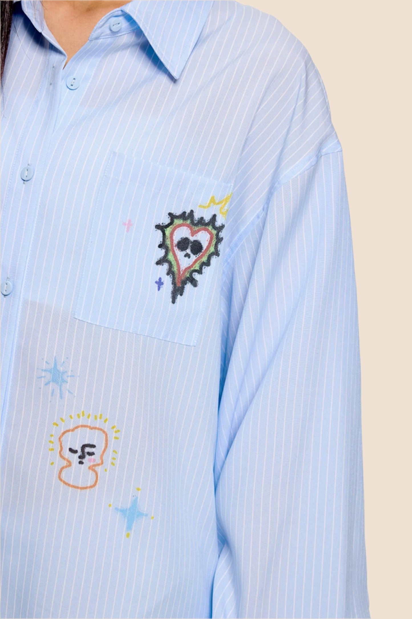 Striped Sunscreen Long Sleeve Shirt