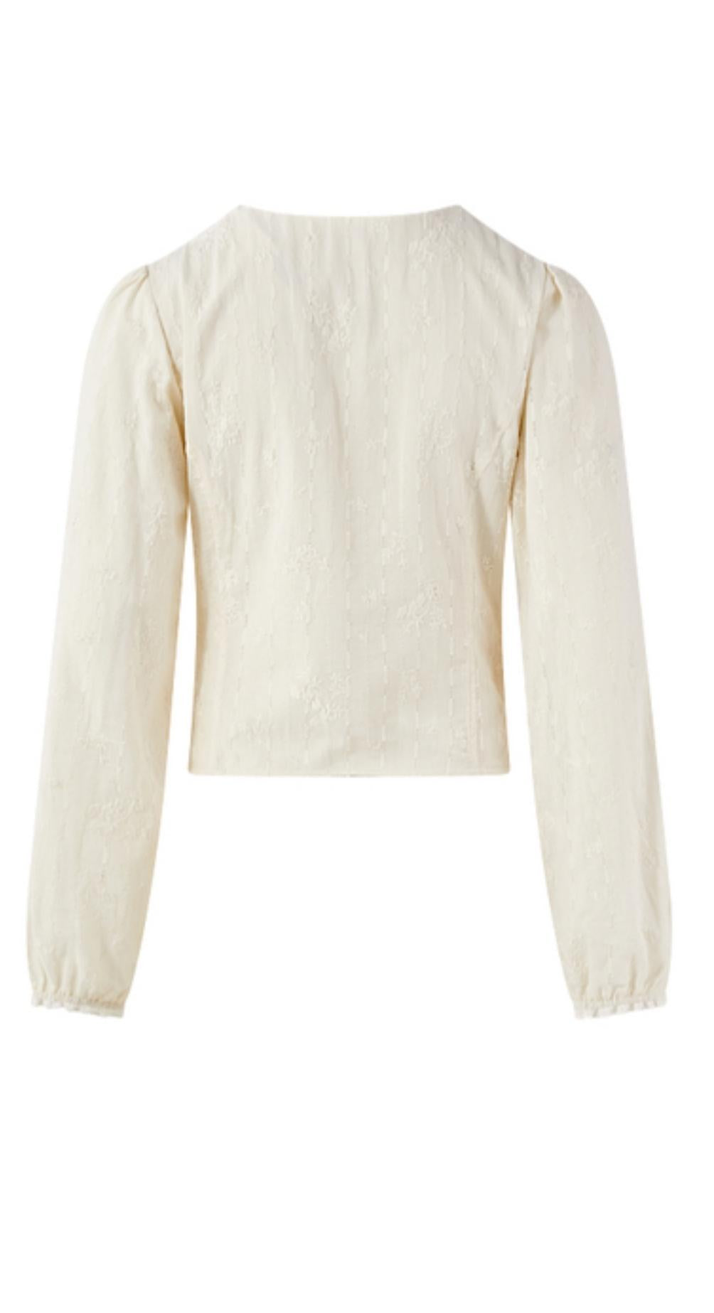 French Temperament V-Neck Shirt