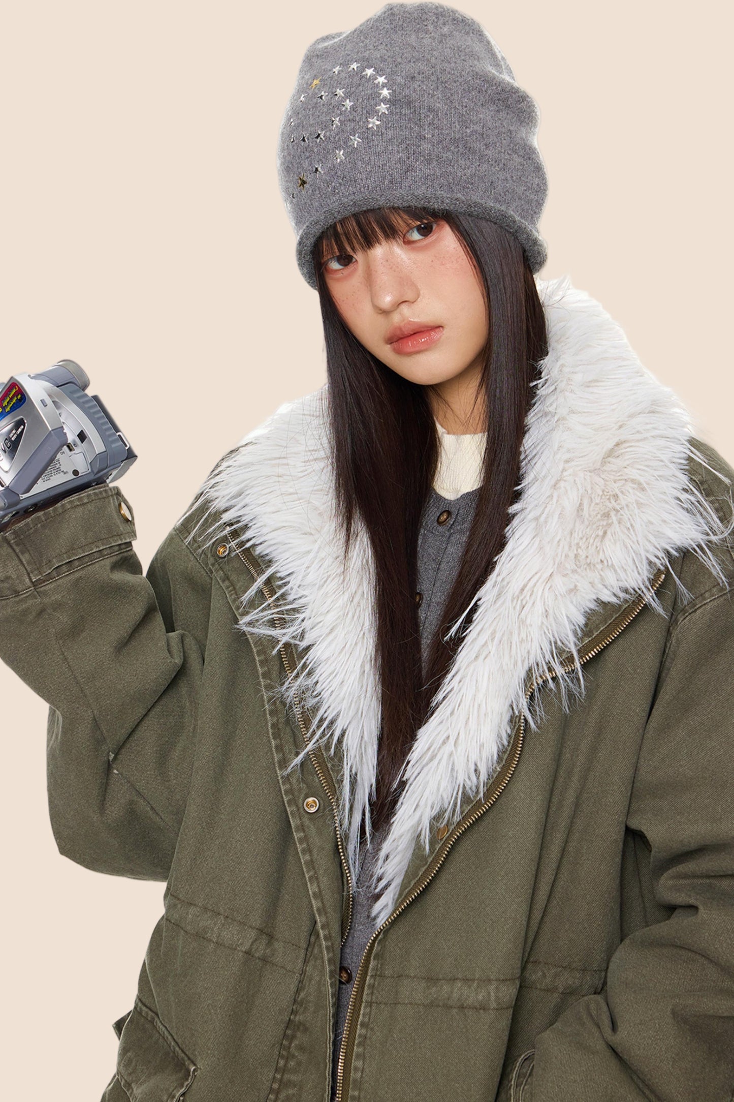 Fur Collar Vintage Jacket