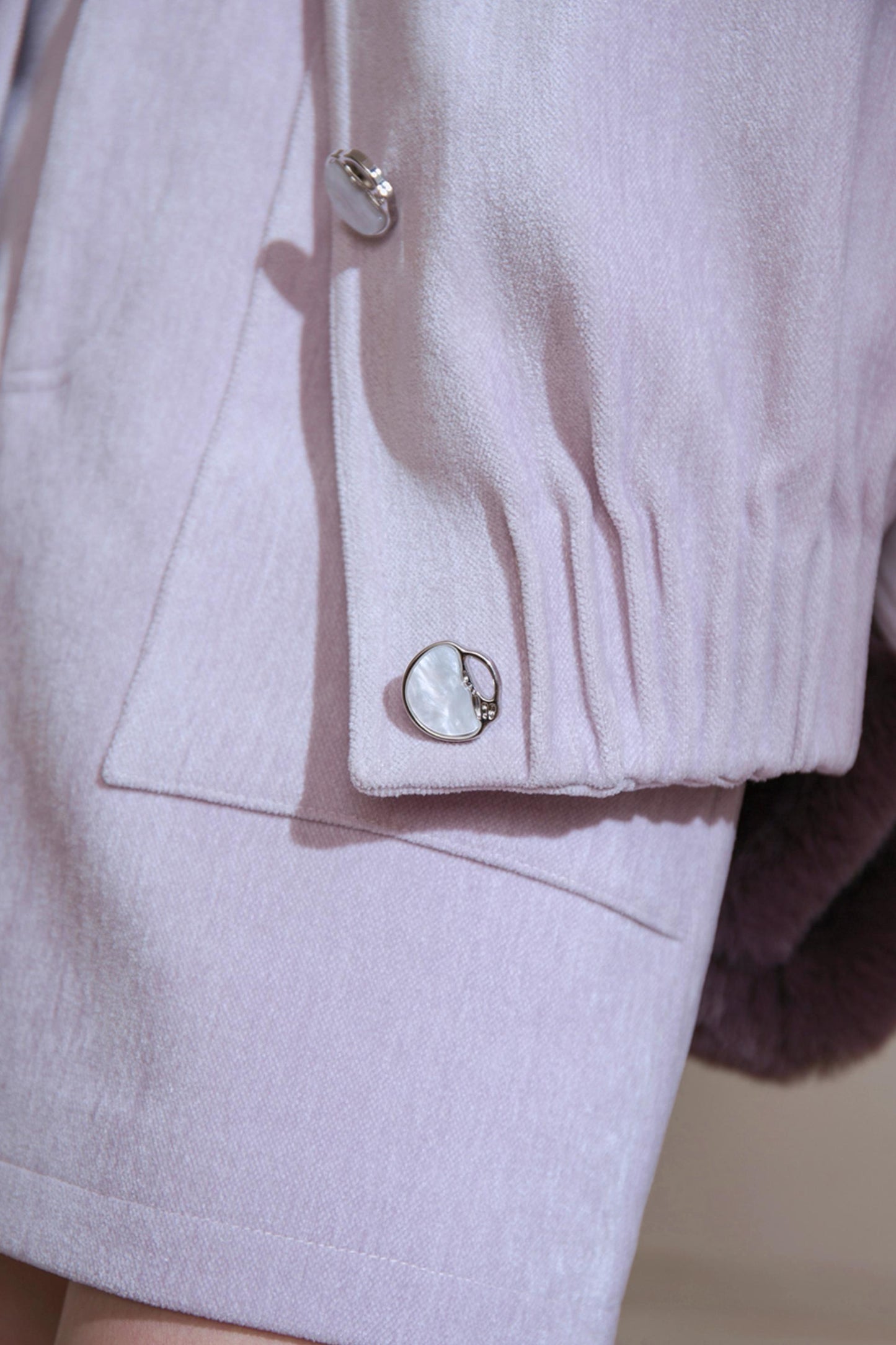 Stand-Up Velvet Chenille Jacket Set