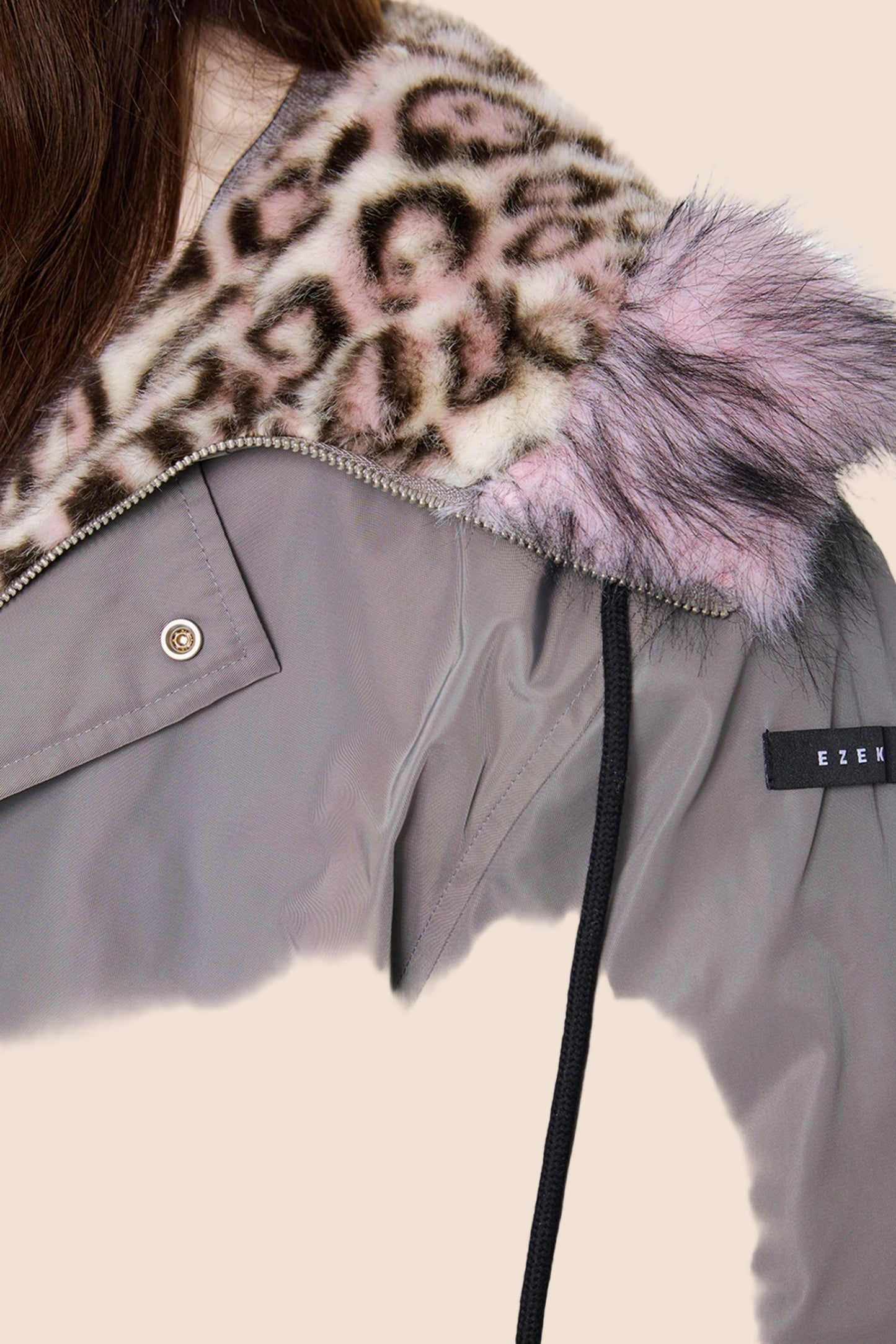 Leopard Print Hooded Jacket