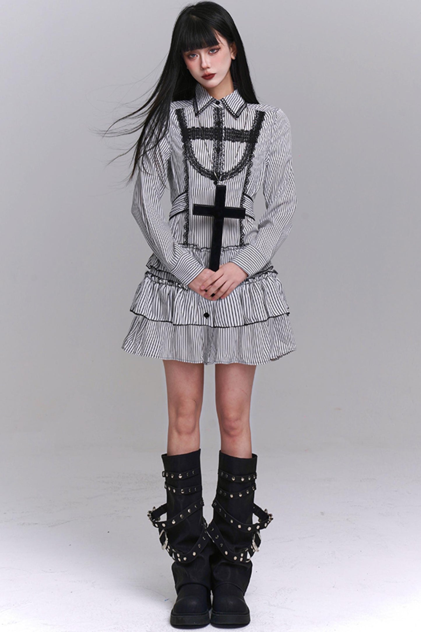 Subkultur Streifenhemdkleid