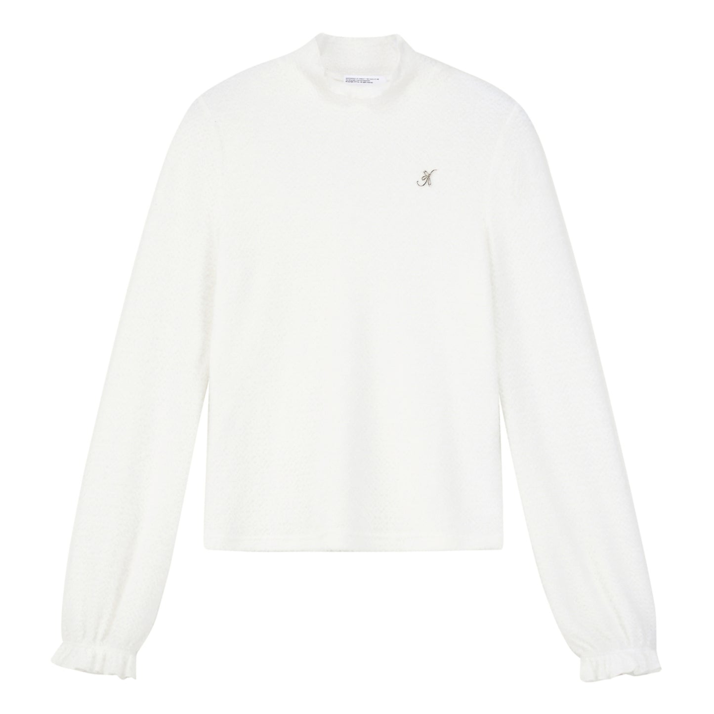 레트로 슬림 웨이스트 롱 슬리브 탑