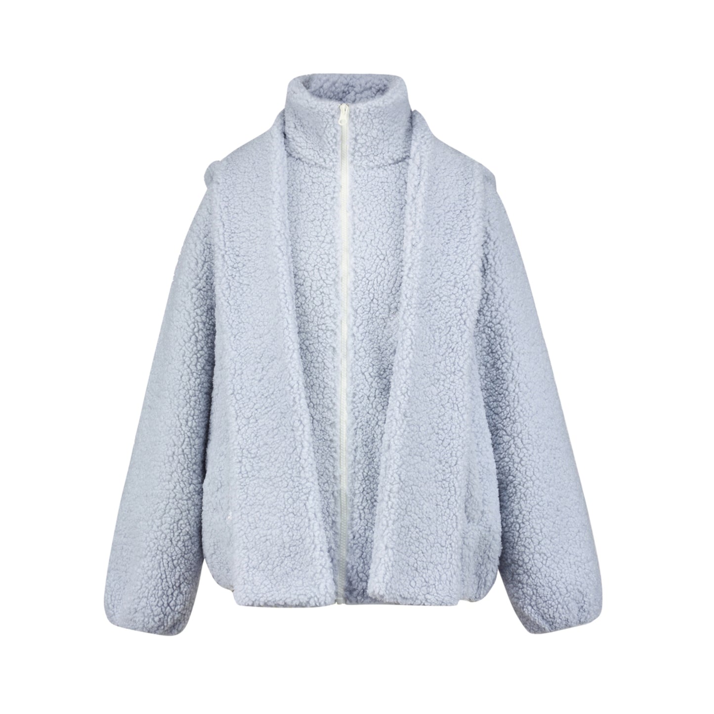 Loose Lambswool Hoodie Jacket