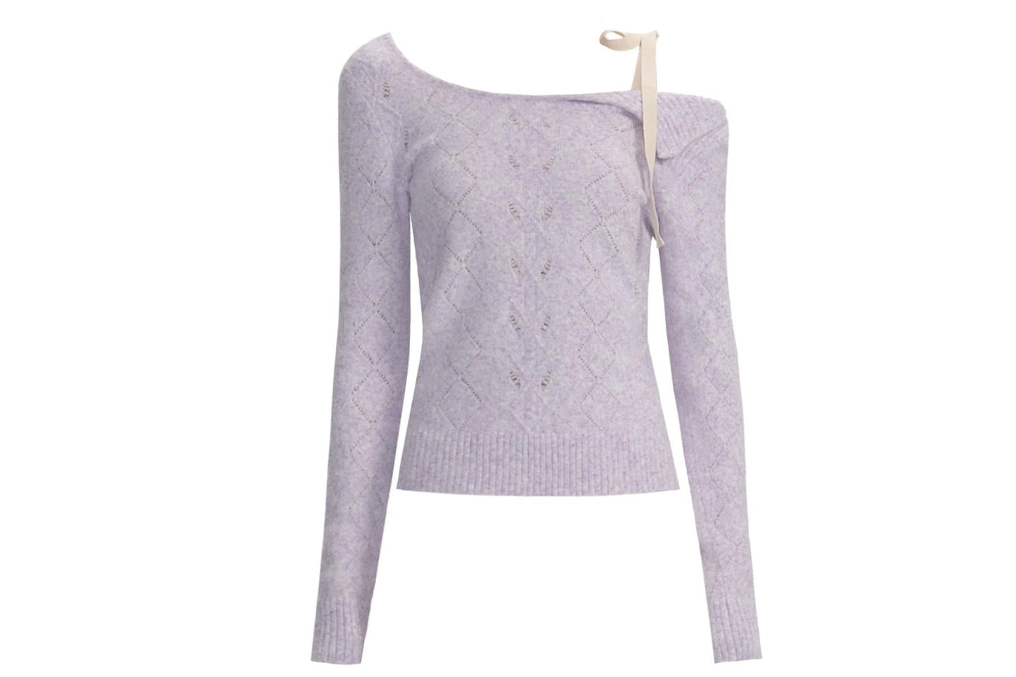 레이스업 어깨 니트 탑