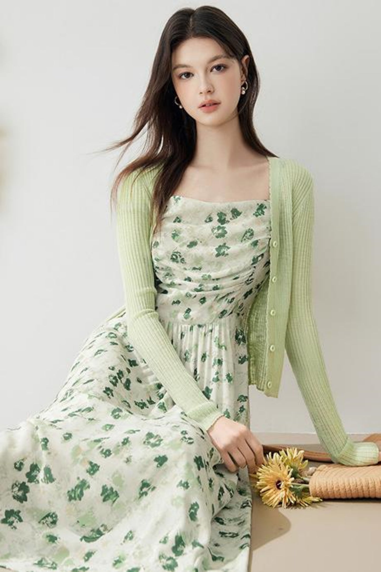 Slim Fit V-Neck Knit Cardigan