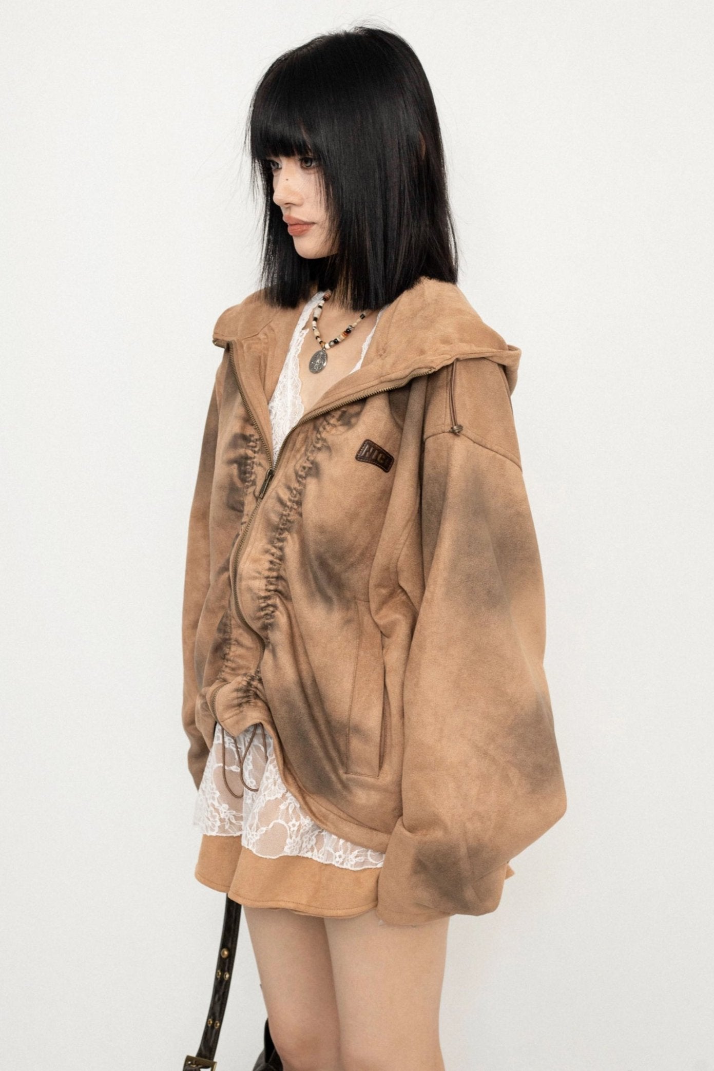 Umkehrbare Imitation Wildleder Samtrock