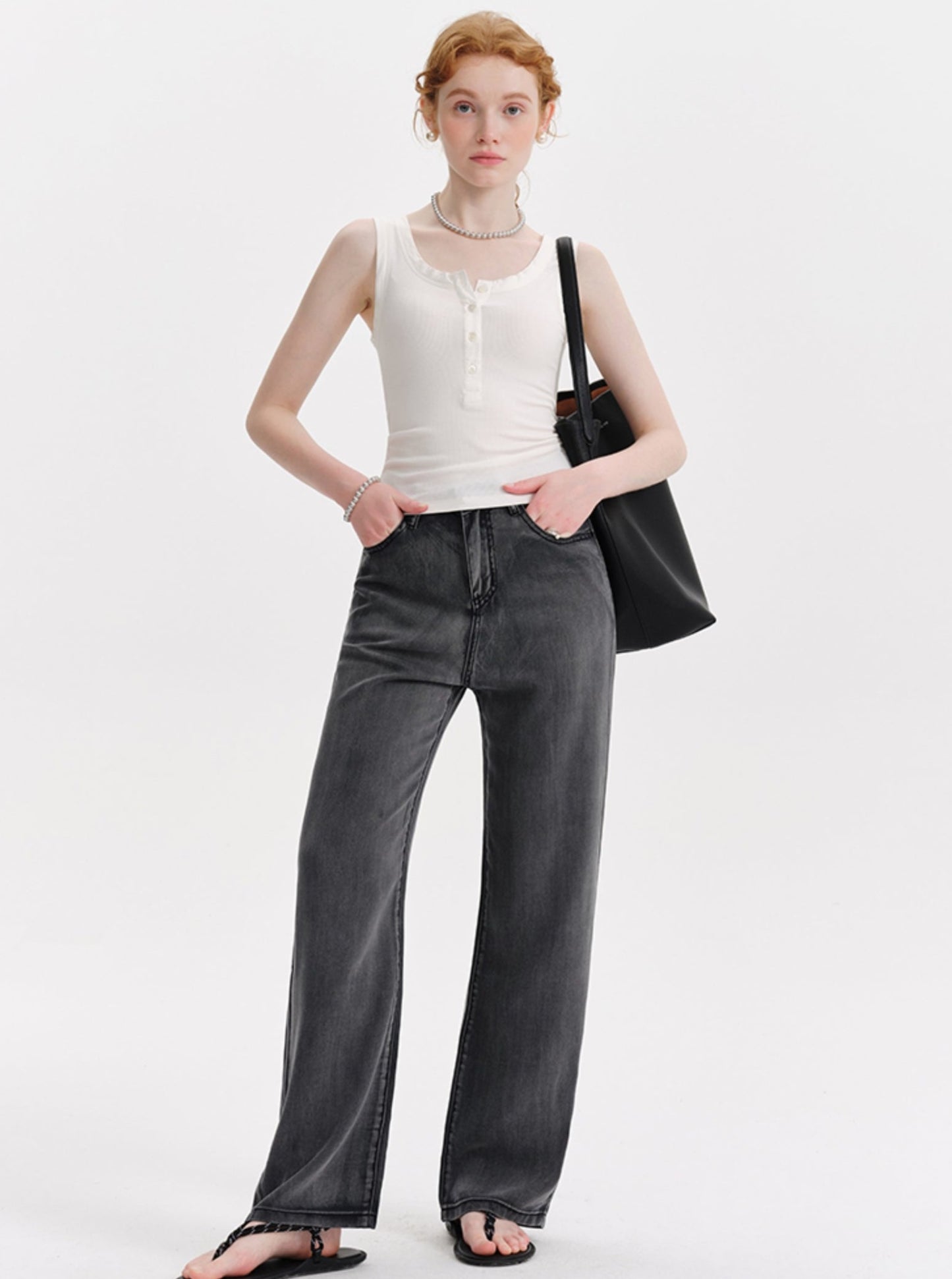 Pure Lust Contrasting U-Neck Breasted Top