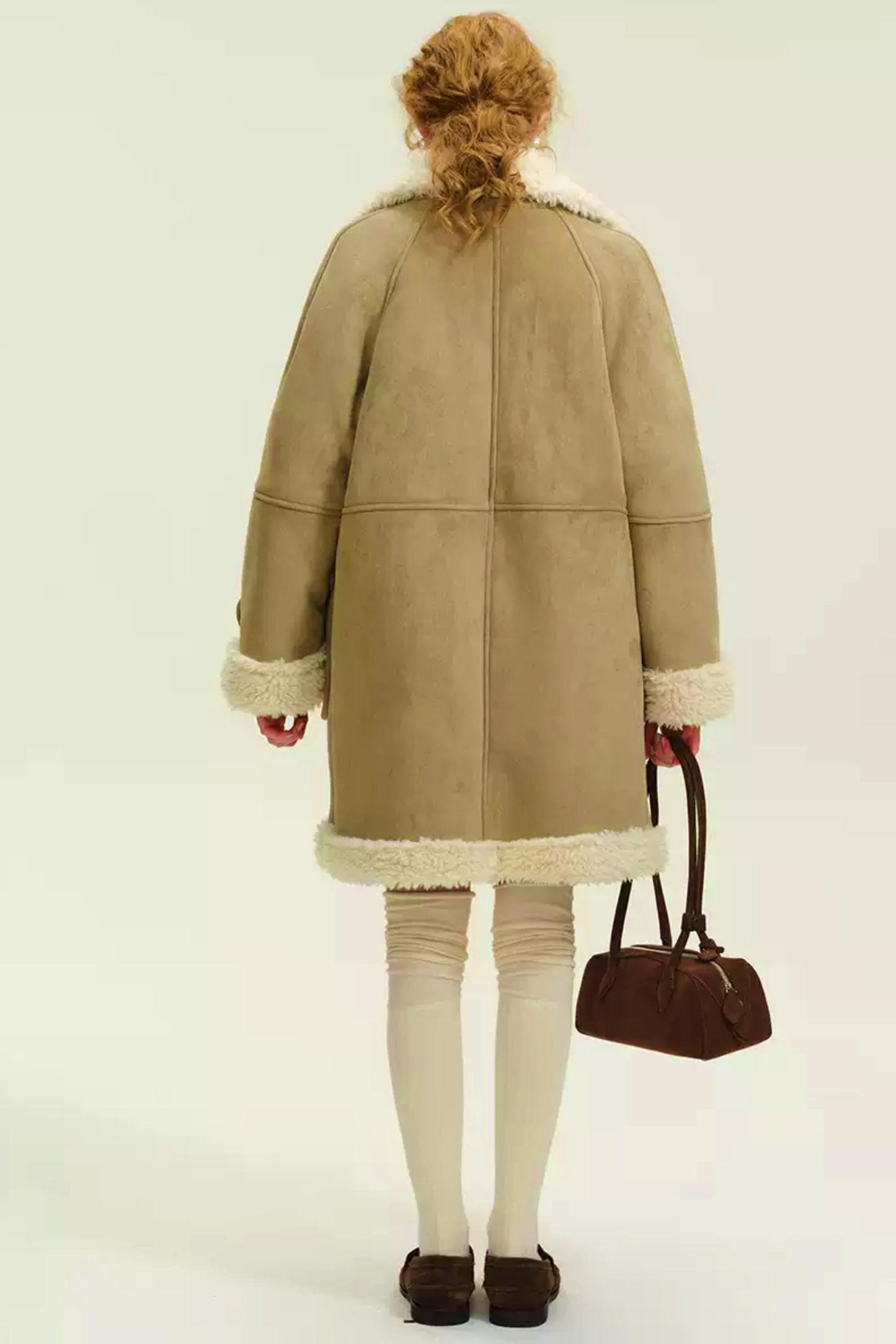 프렌치 호른 버튼 퍼 재킷