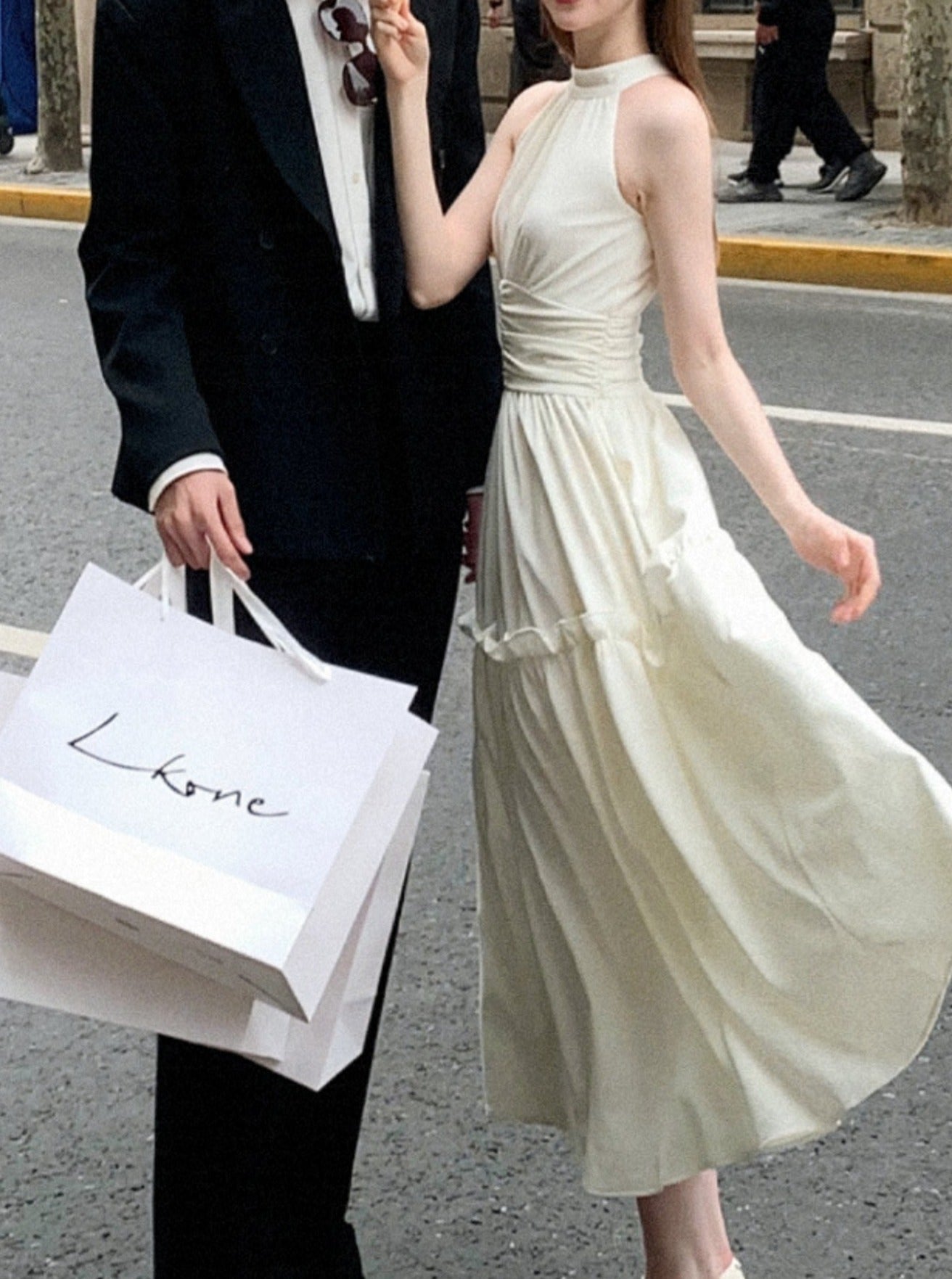 French Halterneck Dress